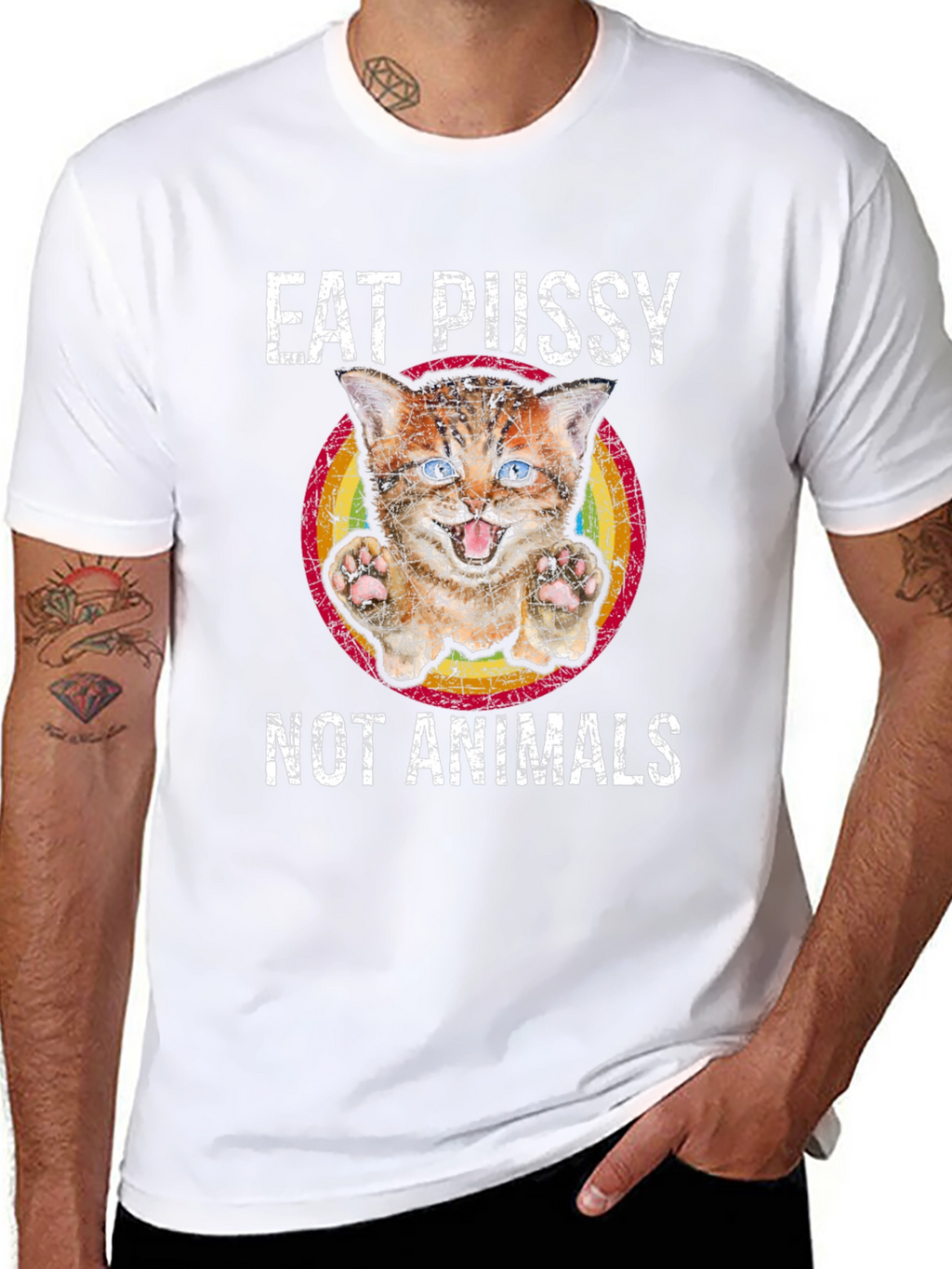 Eat Pussy Not Animals Graphic T-Shirt