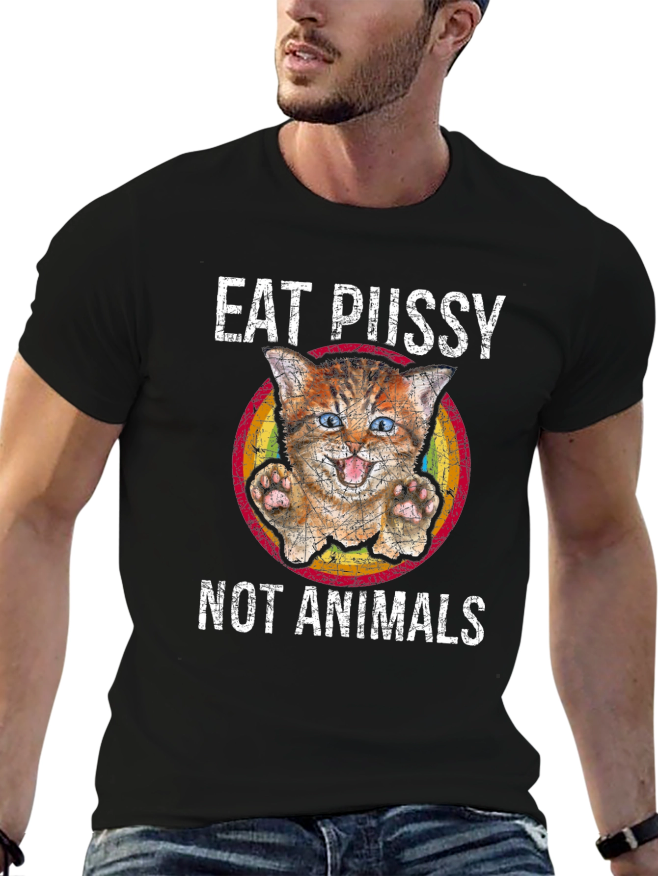 Eat Pussy Not Animals Graphic T-Shirt