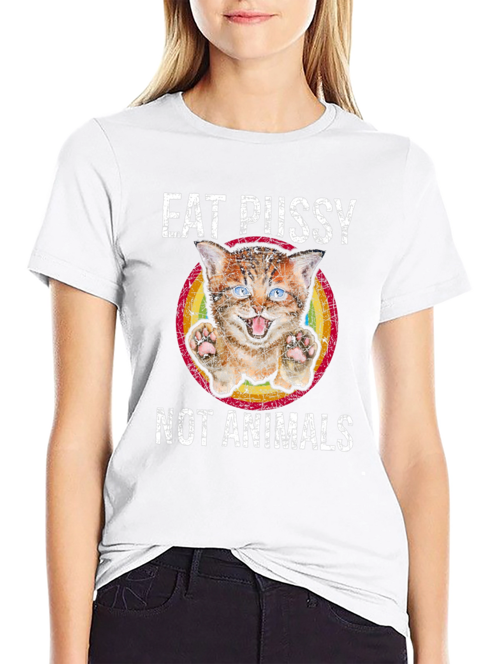 Eat Pussy Not Animals Graphic T-Shirt