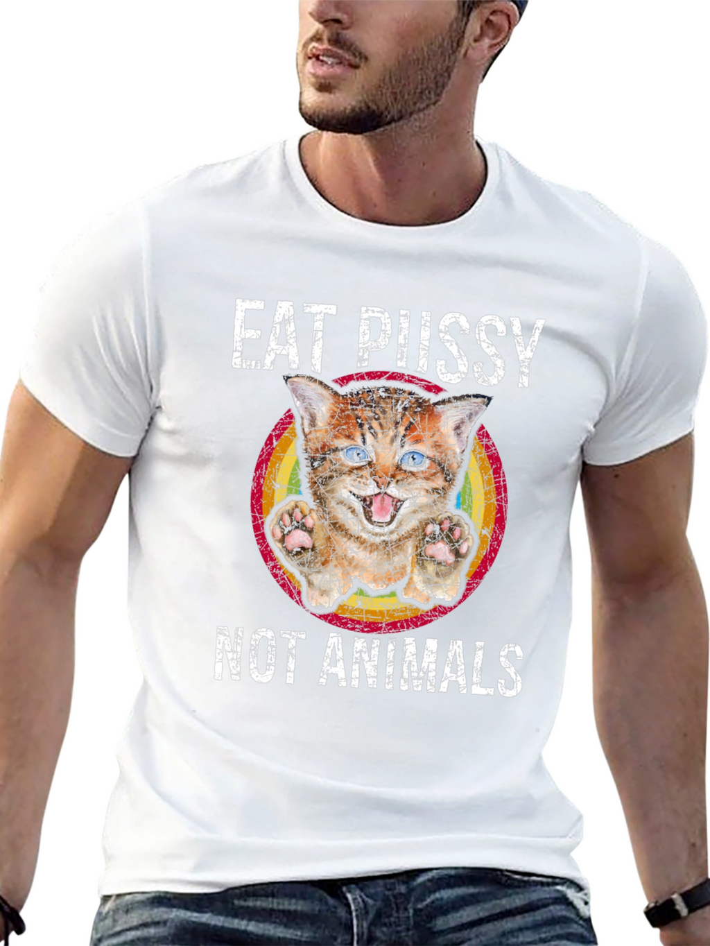 Eat Pussy Not Animals Graphic T-Shirt