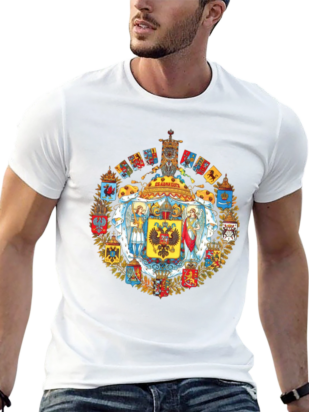 Imperial Eagle Crest Graphic Tee - Black