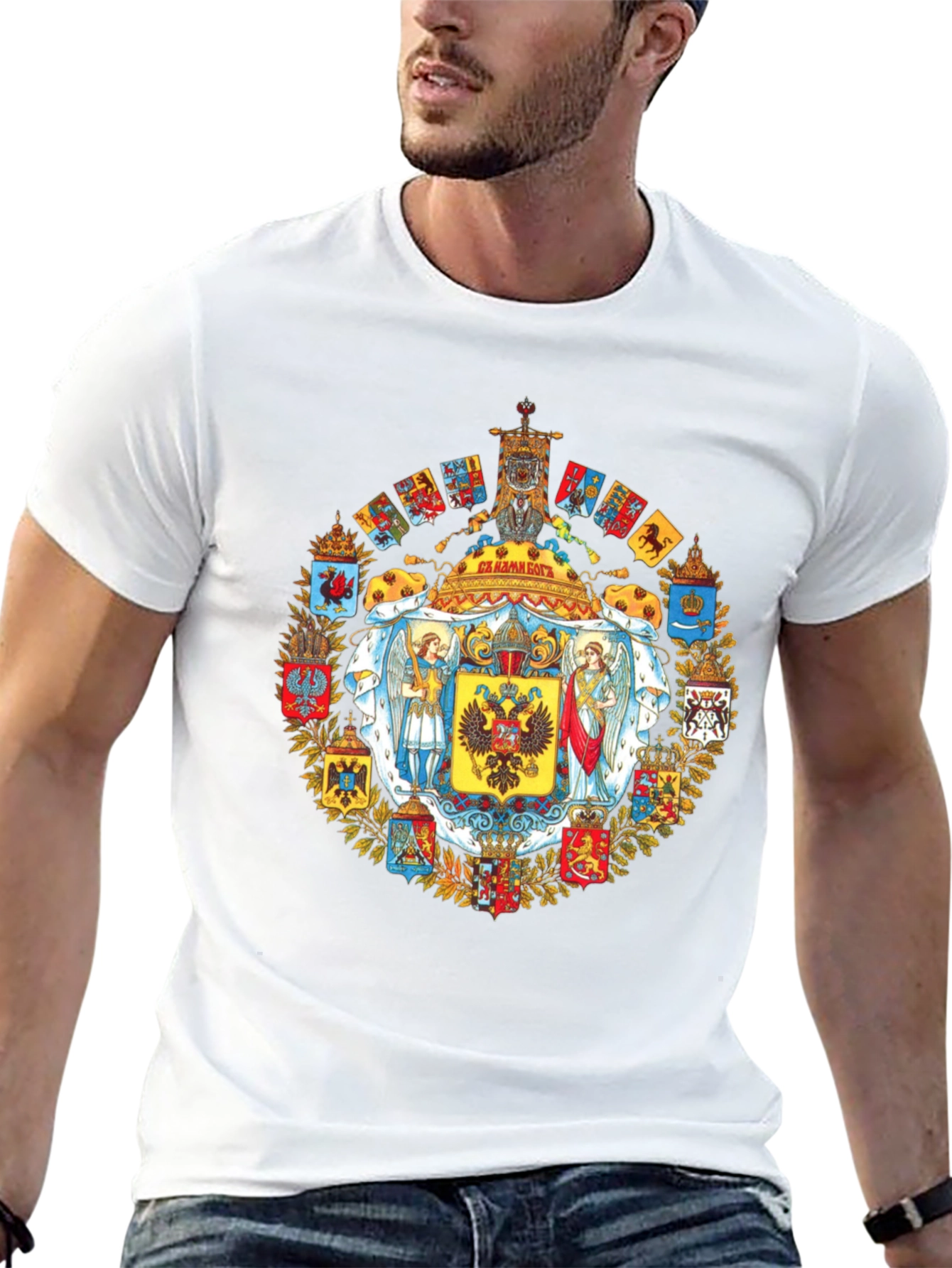 Imperial Eagle Crest Graphic Tee - Black