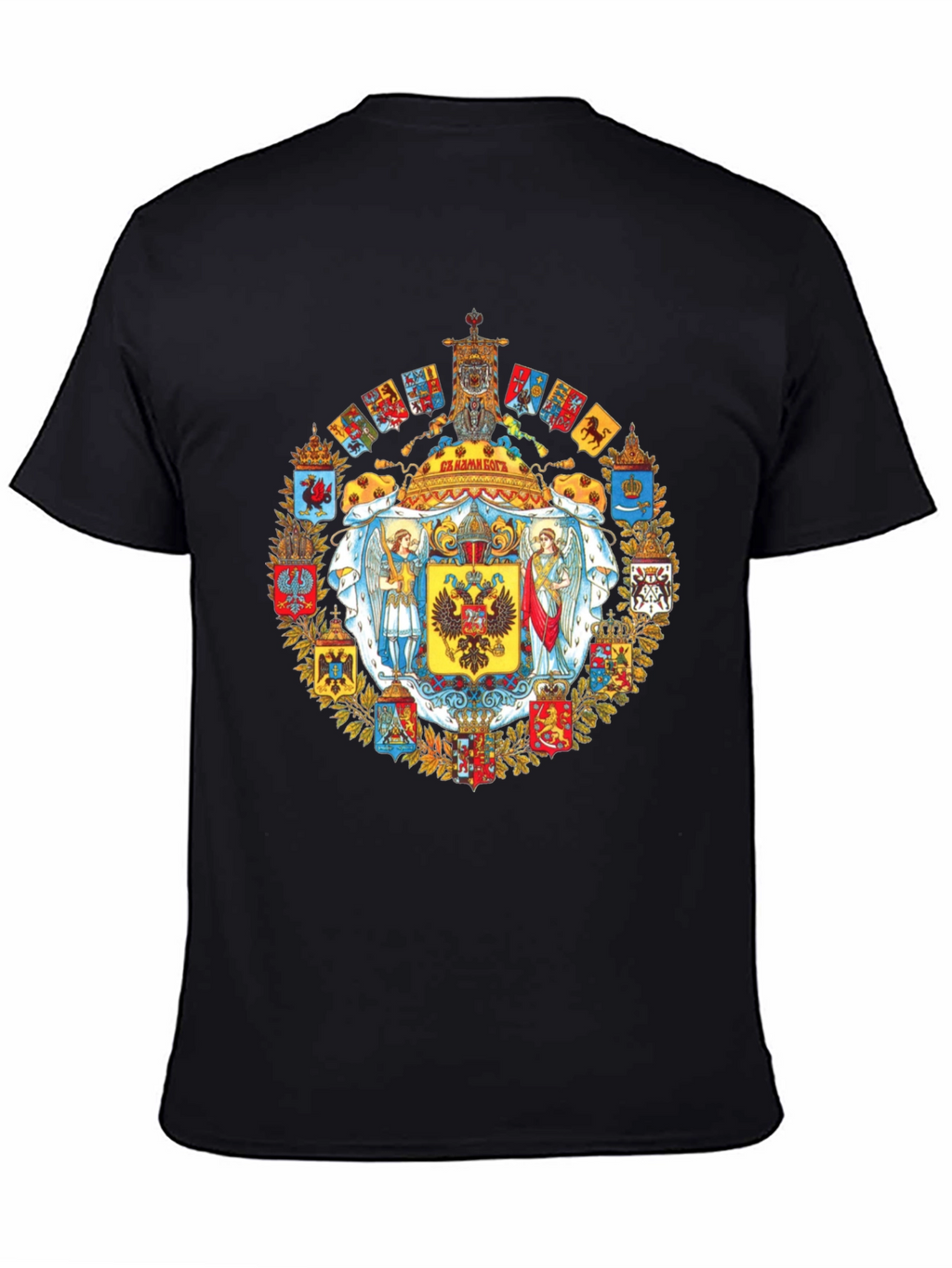Imperial Eagle Crest Graphic Tee - Black