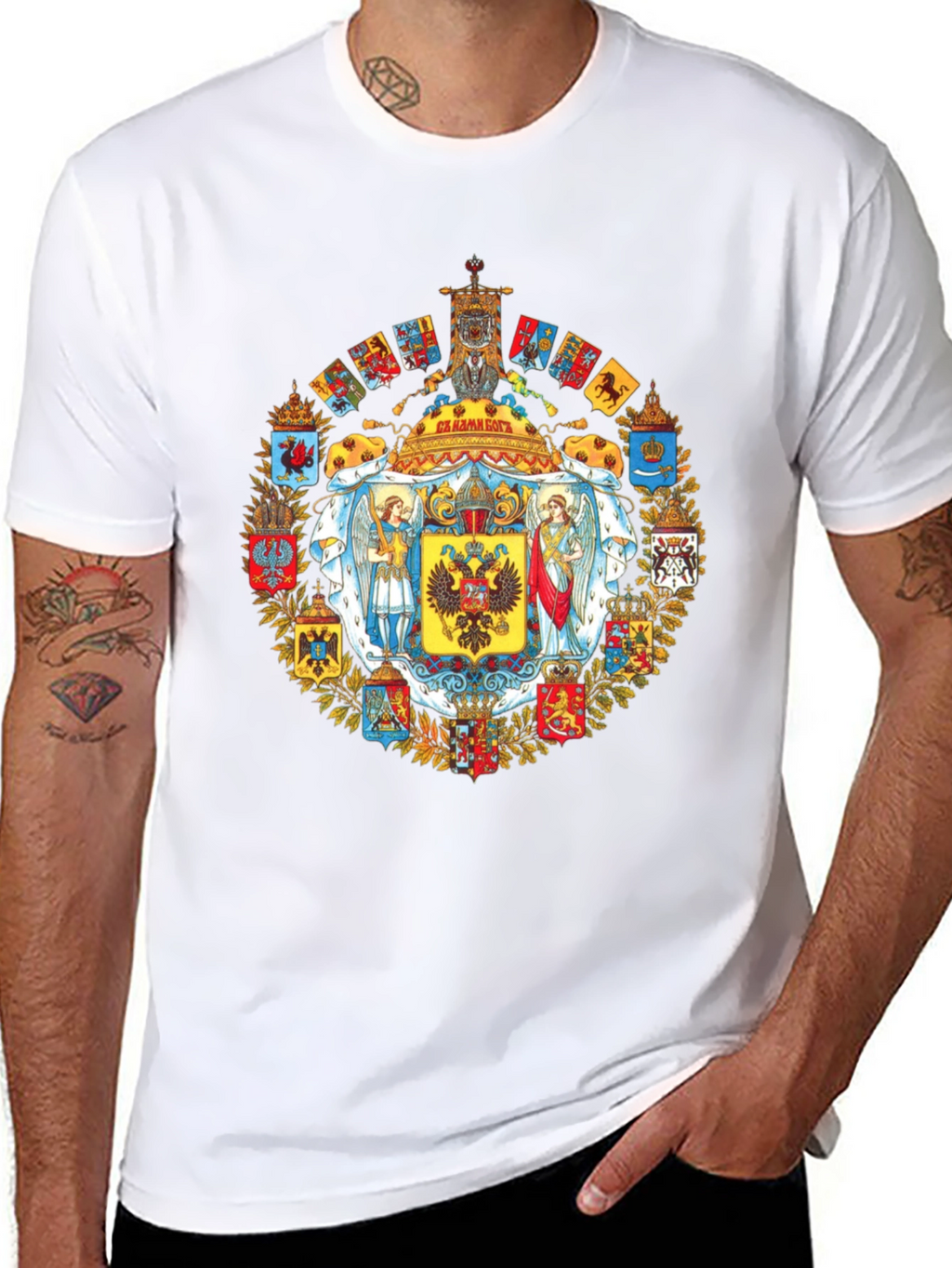 Imperial Eagle Crest Graphic Tee - Black