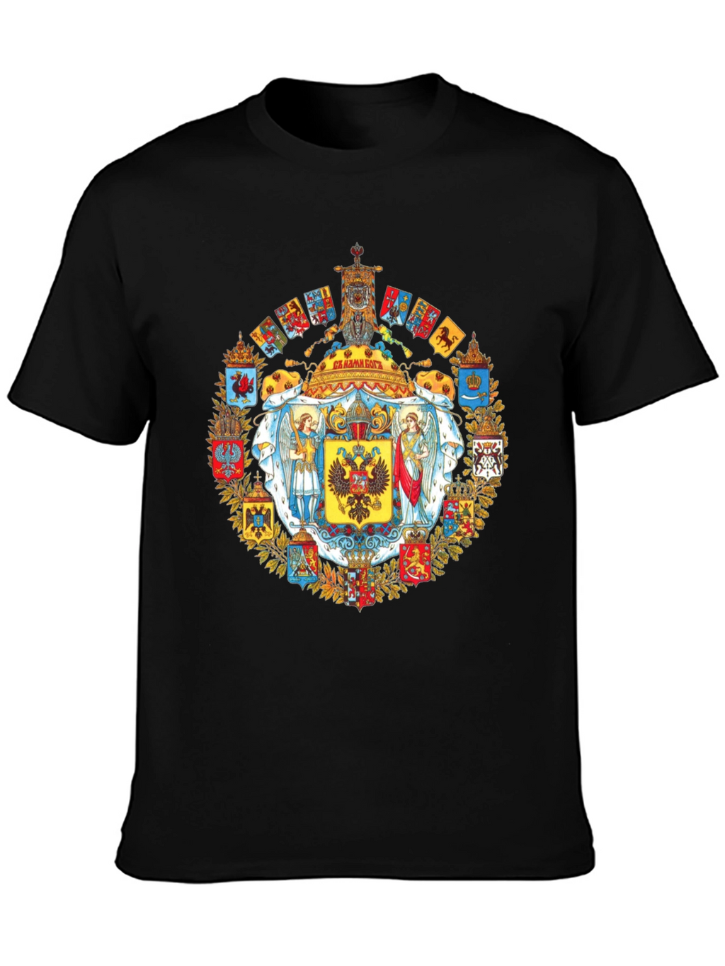 Imperial Eagle Crest Graphic Tee - Black