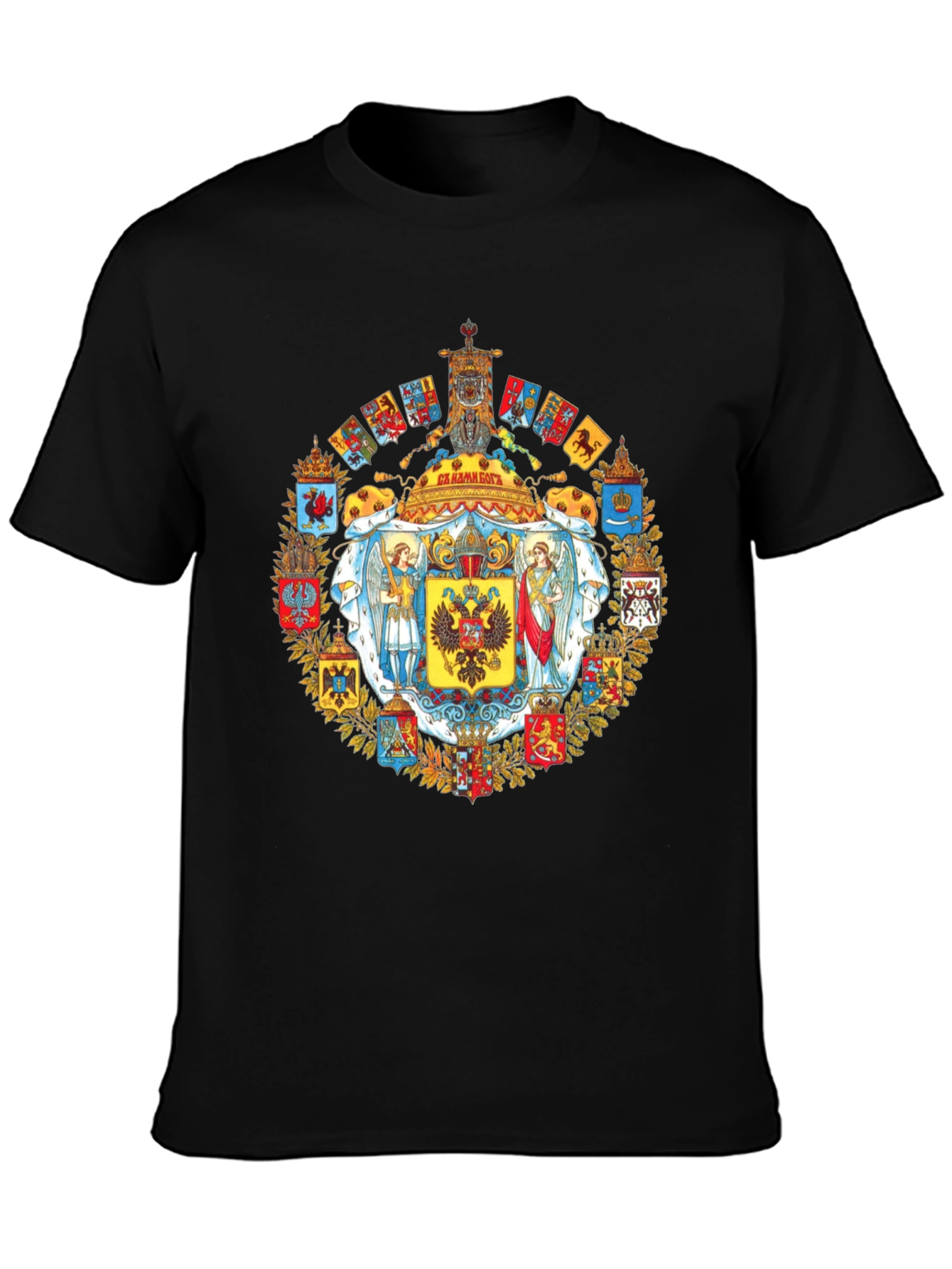Imperial Eagle Crest Graphic Tee - Black