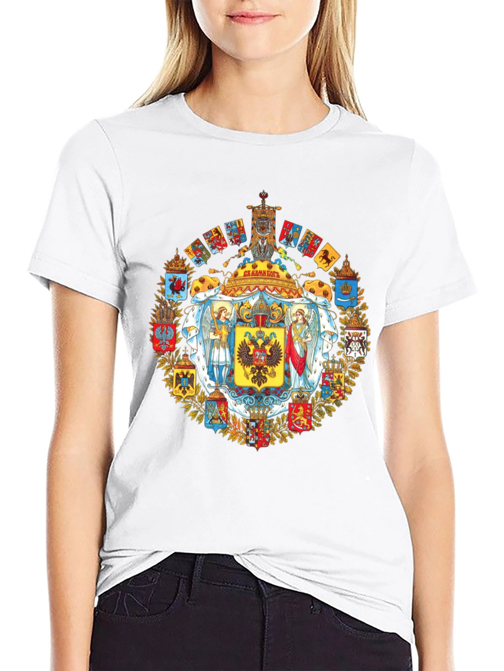 Imperial Eagle Crest Graphic Tee - Black