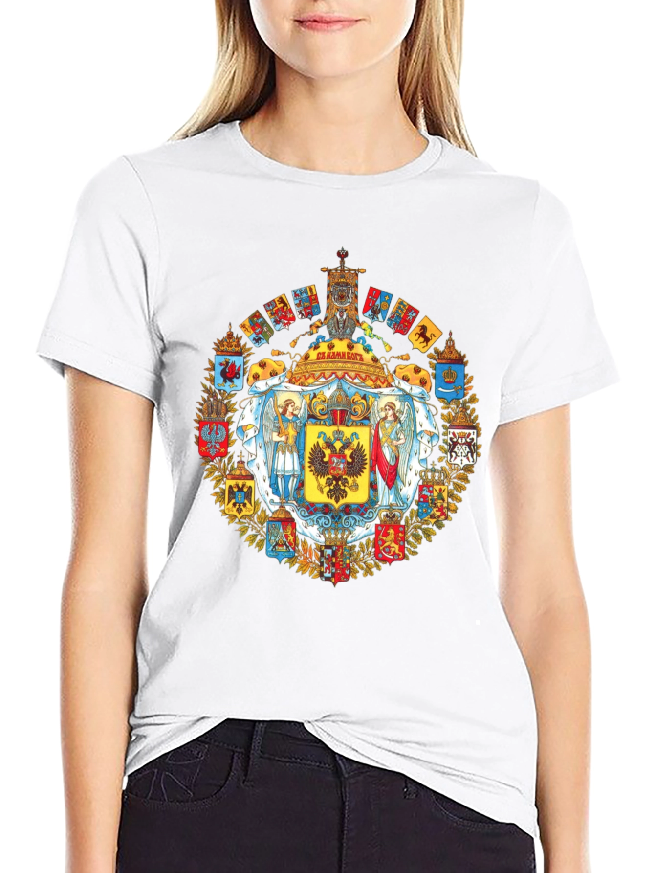 Imperial Eagle Crest Graphic Tee - Black