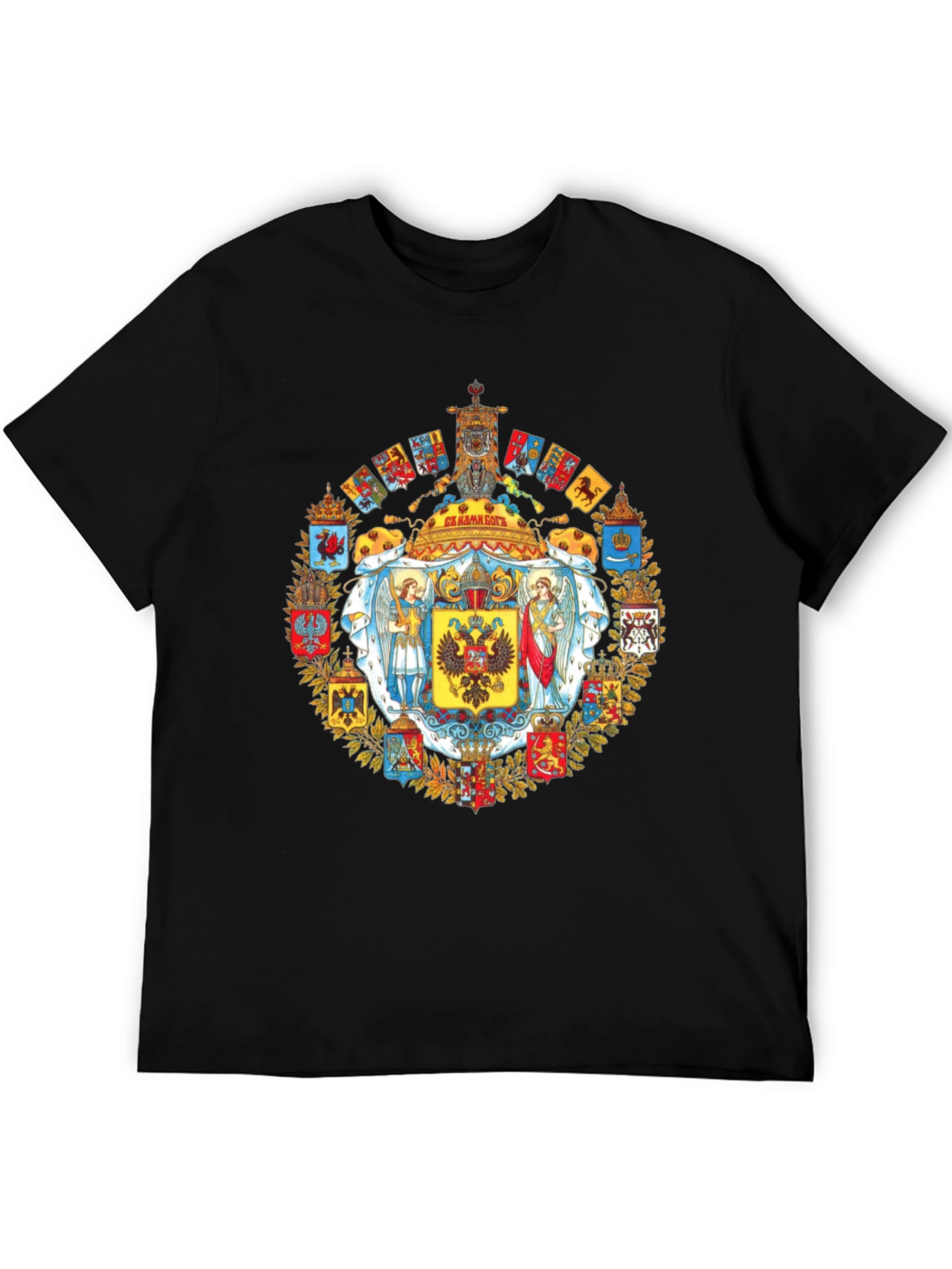 Imperial Eagle Crest Graphic Tee - Black