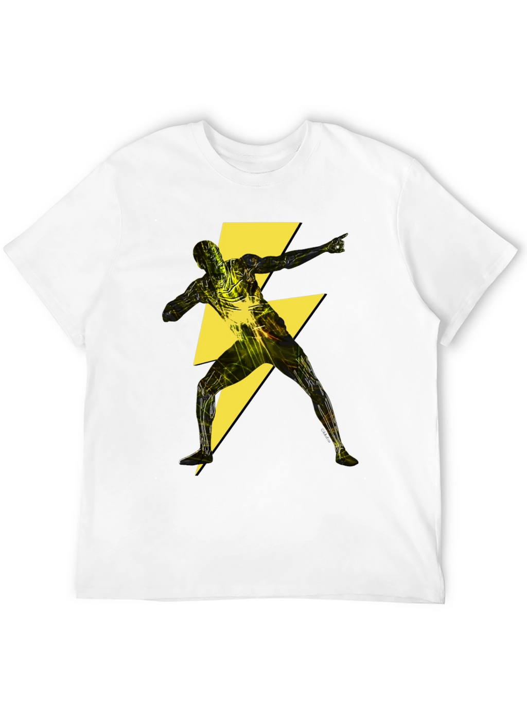 Lightning Bolt Power T-Shirt - Black Graphic Tee