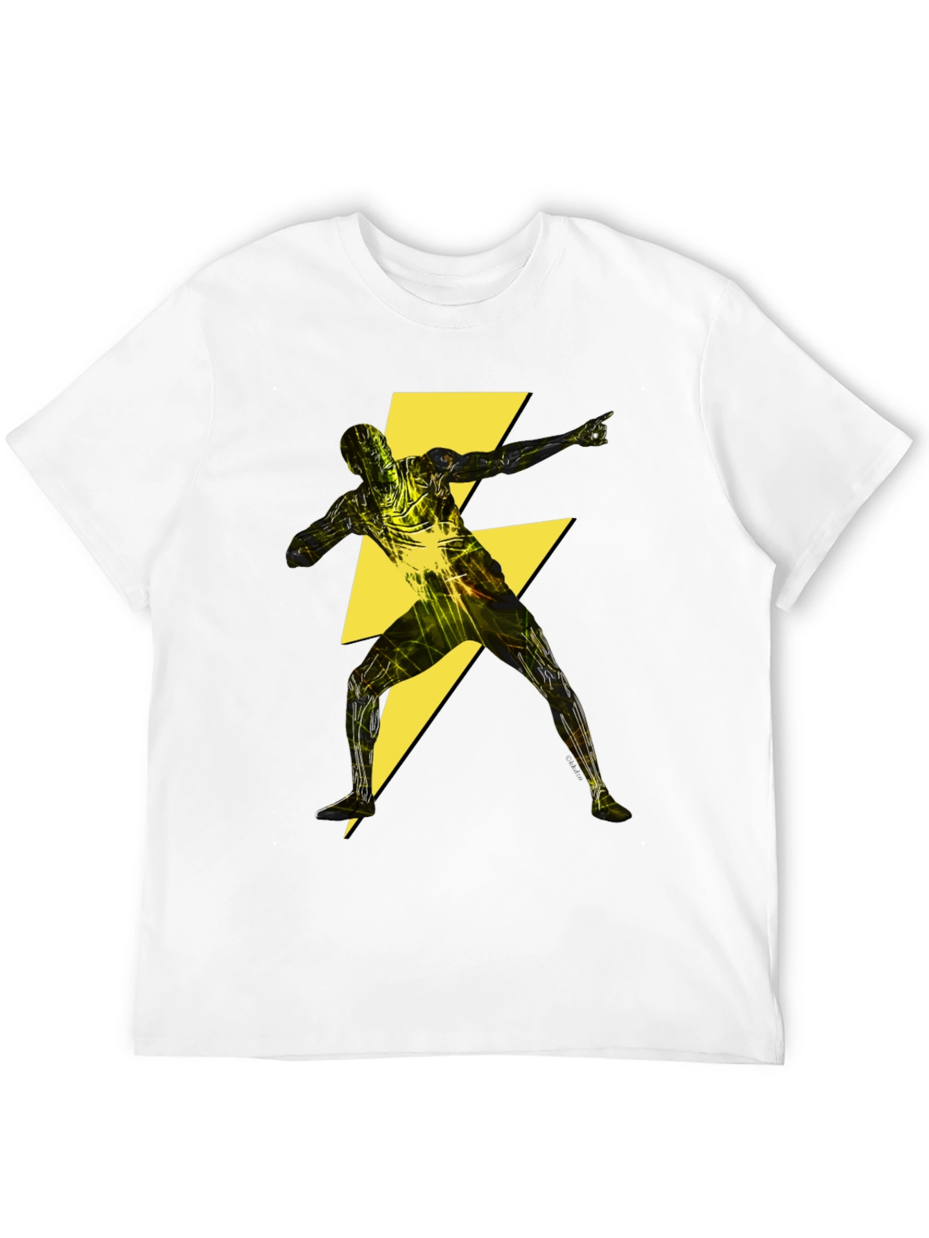 Lightning Bolt Power T-Shirt - Black Graphic Tee
