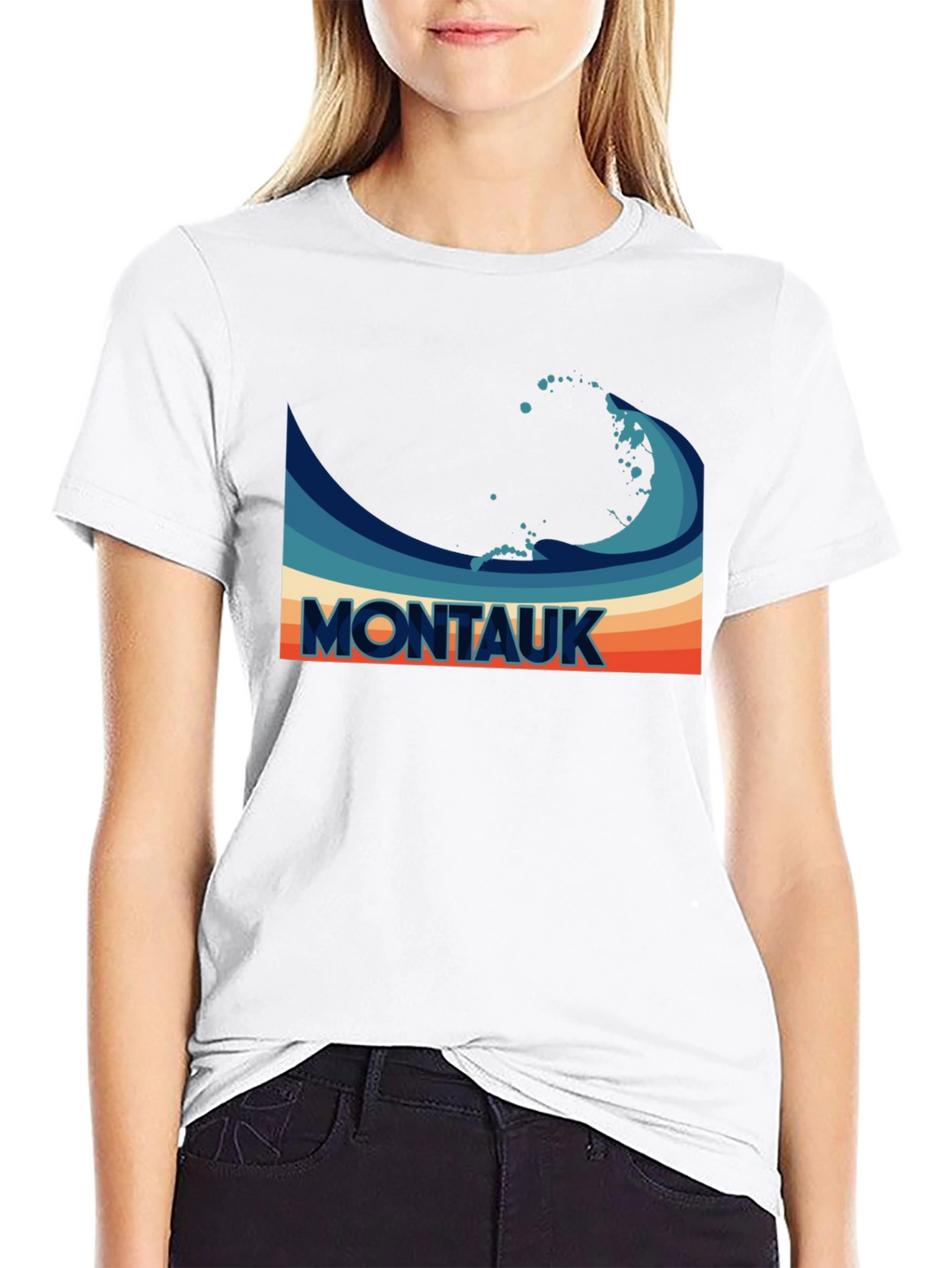Montauk Wave Retro T-Shirt