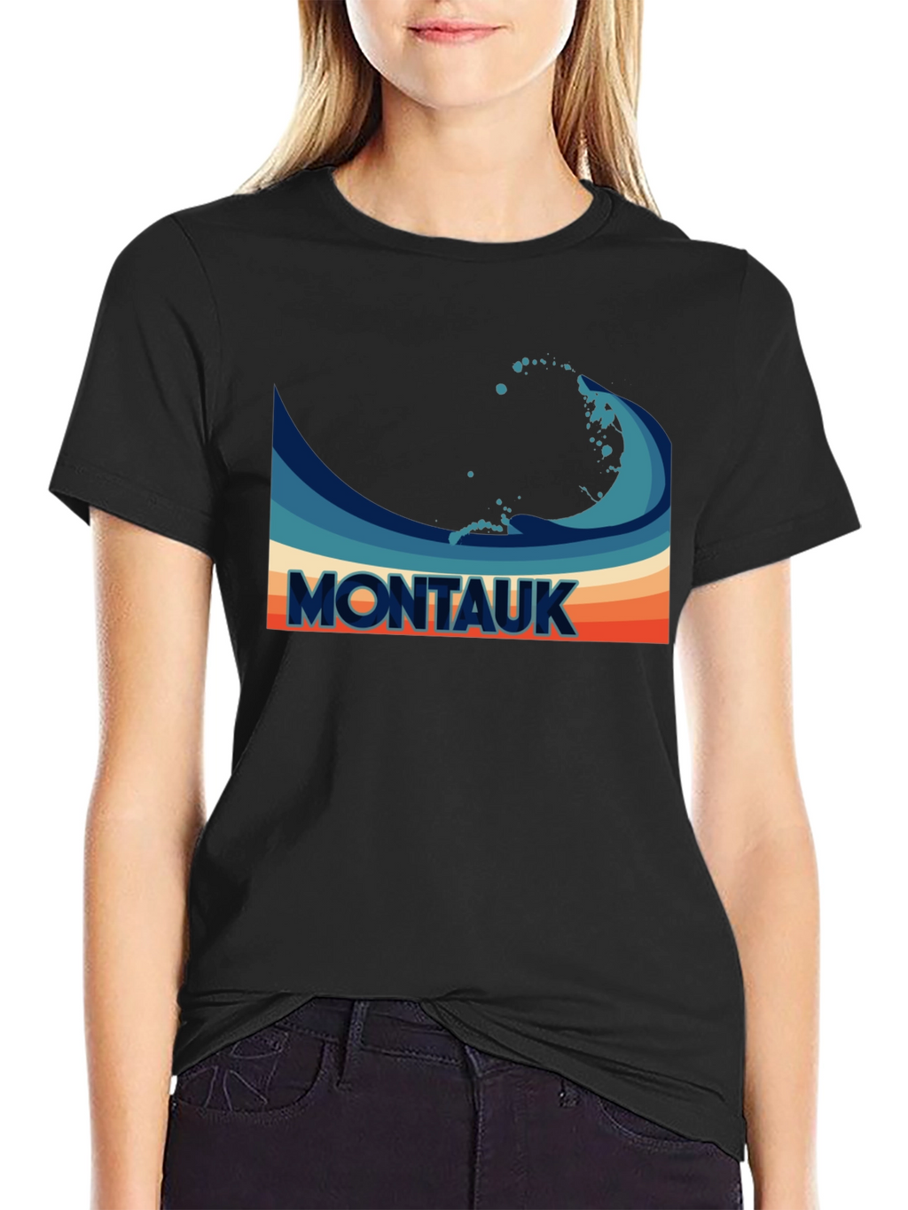 Montauk Wave Retro T-Shirt