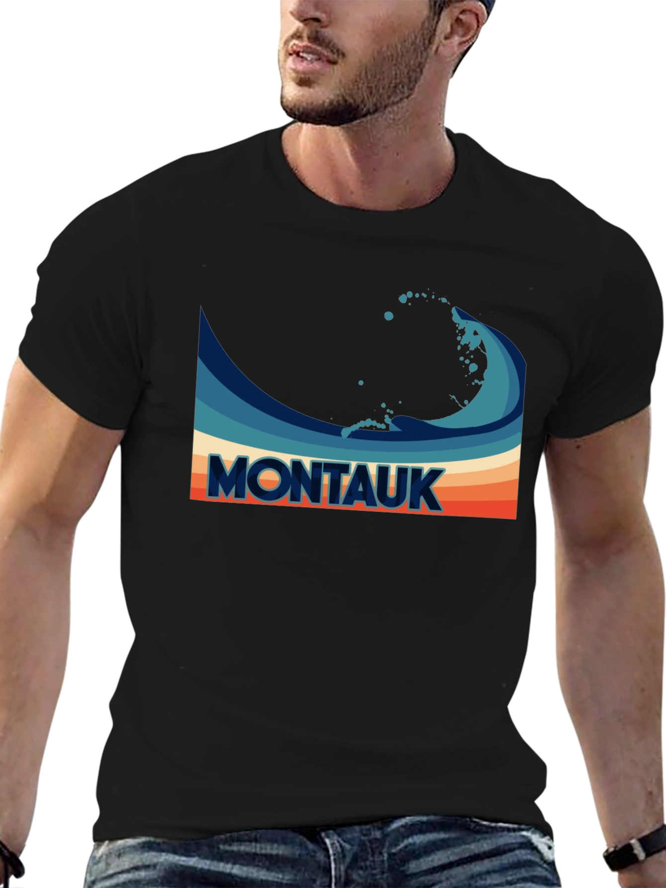 Montauk Wave Retro T-Shirt