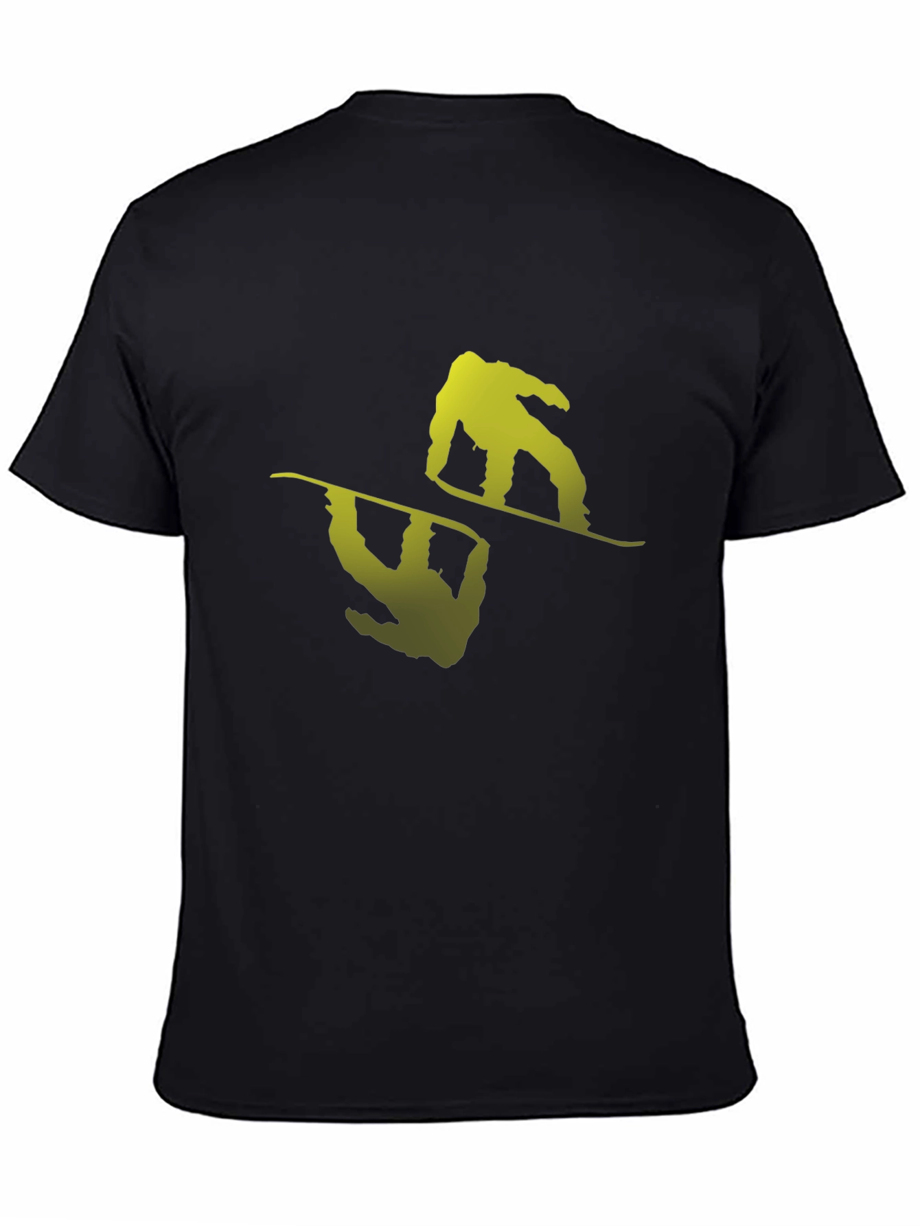 Cool Snowboarder Graphic Black T-Shirt