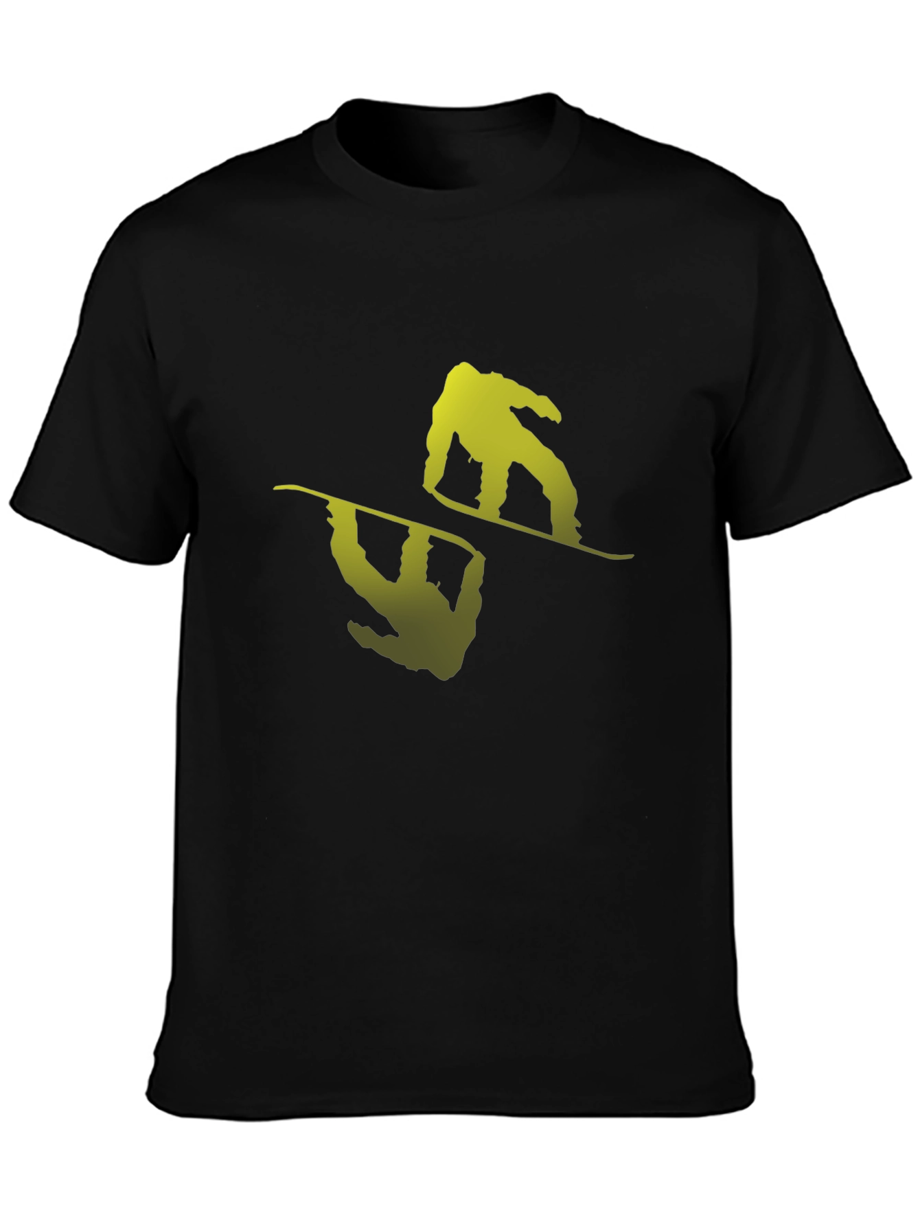Cool Snowboarder Graphic Black T-Shirt