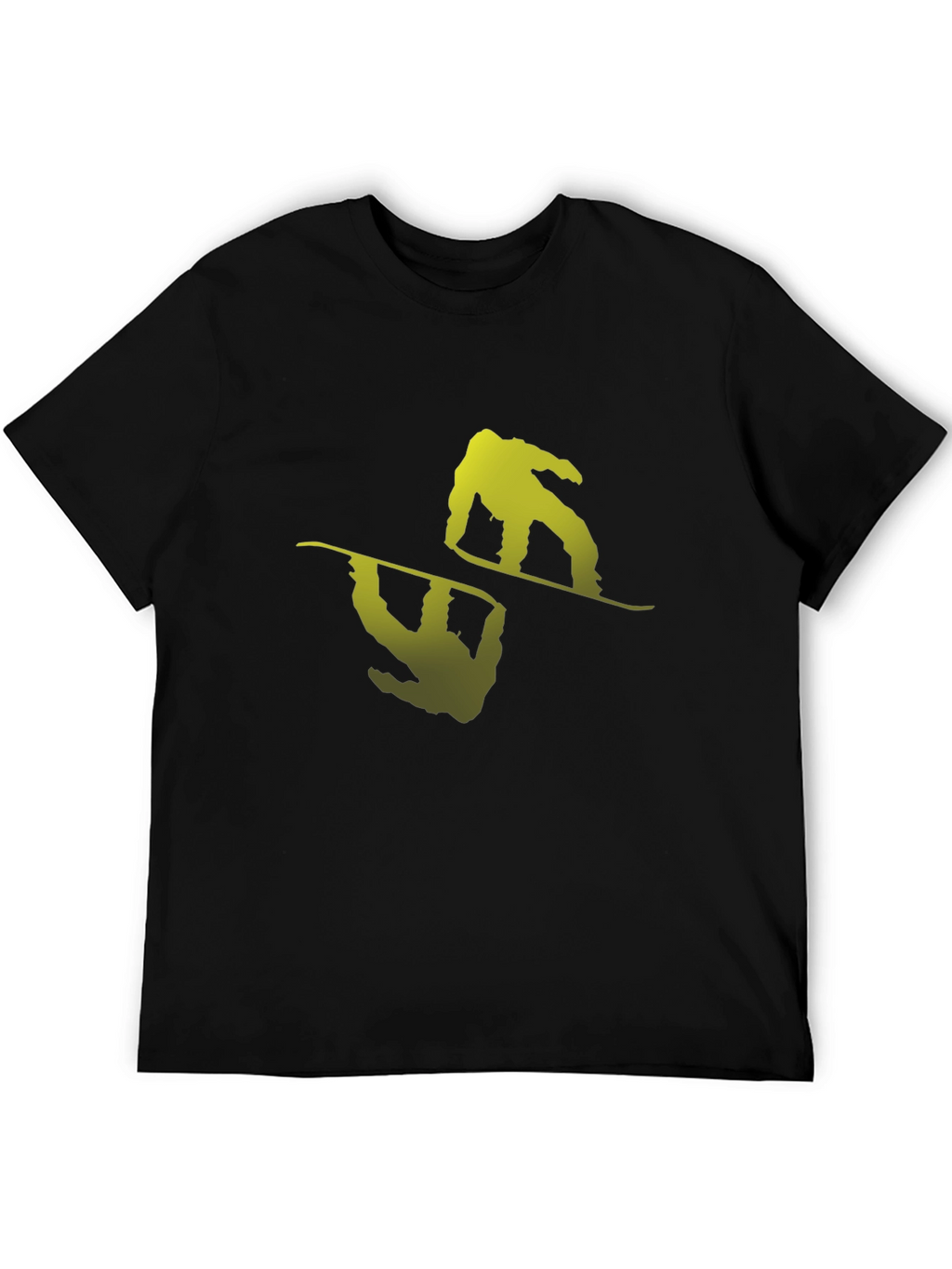 Cool Snowboarder Graphic Black T-Shirt