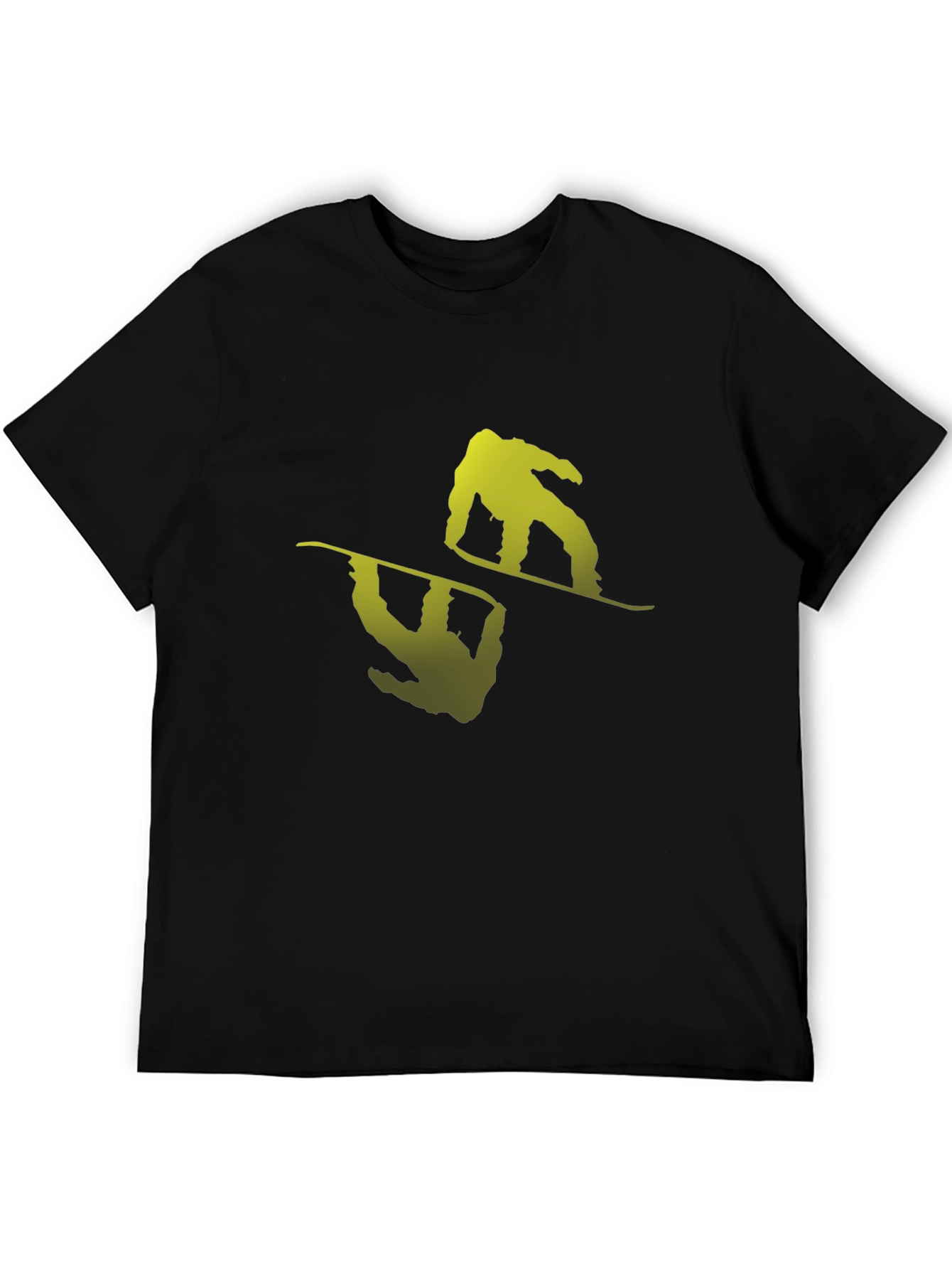 Cool Snowboarder Graphic Black T-Shirt