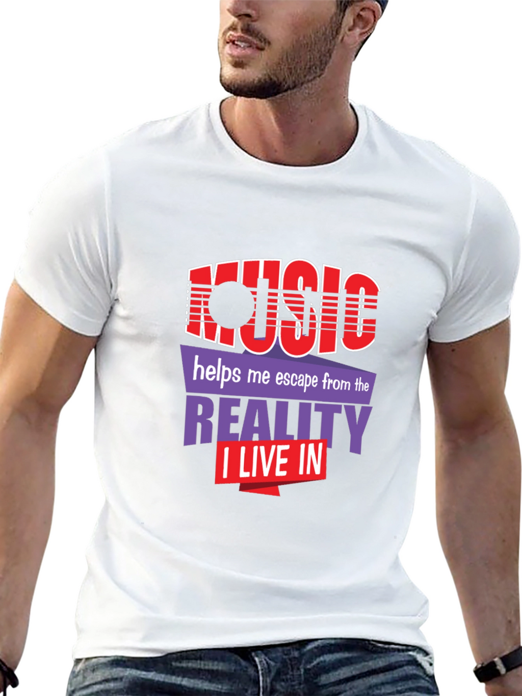 Music Escape Graphic Tee - Black Unisex T-Shirt