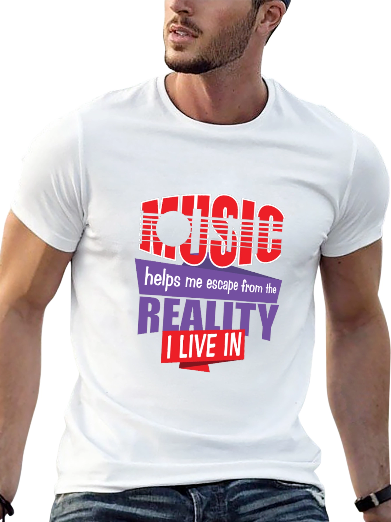 Music Escape Graphic Tee - Black Unisex T-Shirt