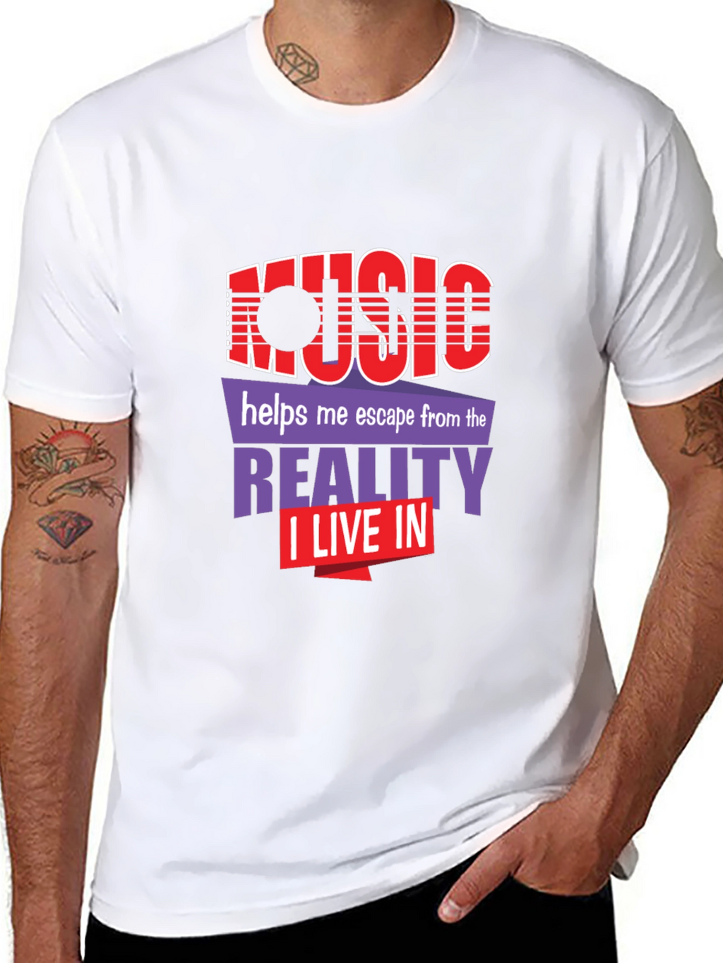 Music Escape Graphic Tee - Black Unisex T-Shirt