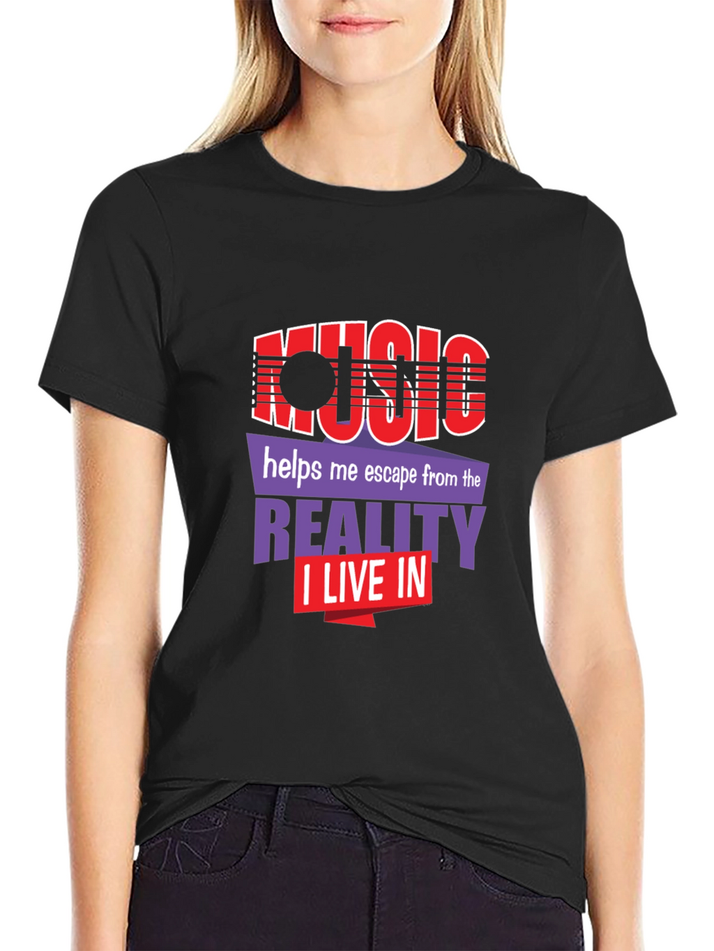 Music Escape Graphic Tee - Black Unisex T-Shirt