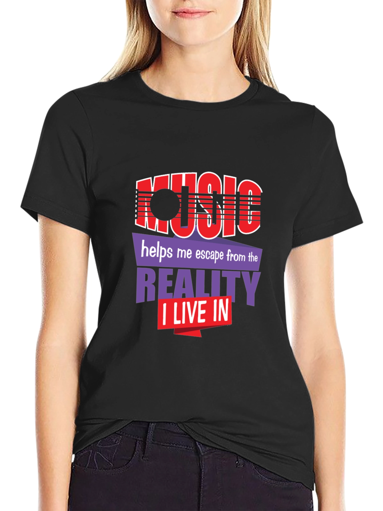 Music Escape Graphic Tee - Black Unisex T-Shirt