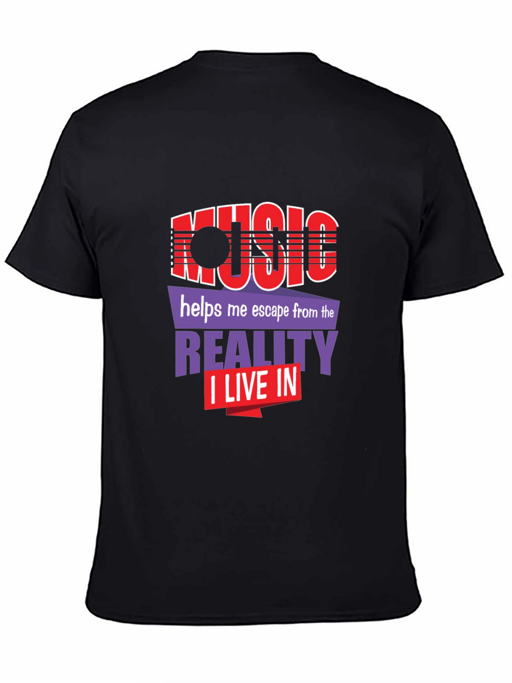 Music Escape Graphic Tee - Black Unisex T-Shirt