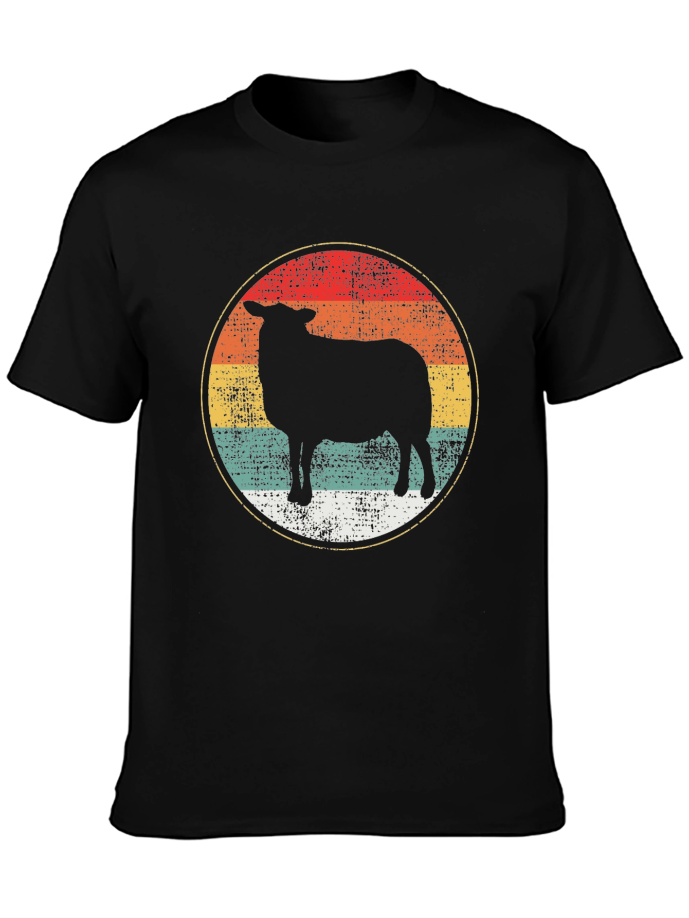 Retro Sheep Graphic Tee - Vintage Style Shirt