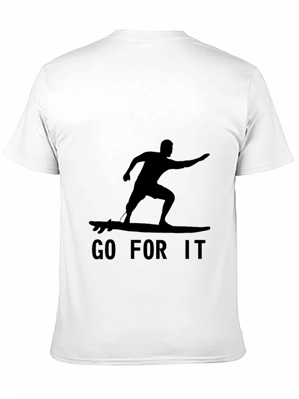 Black Go For It Surfer Graphic Tee