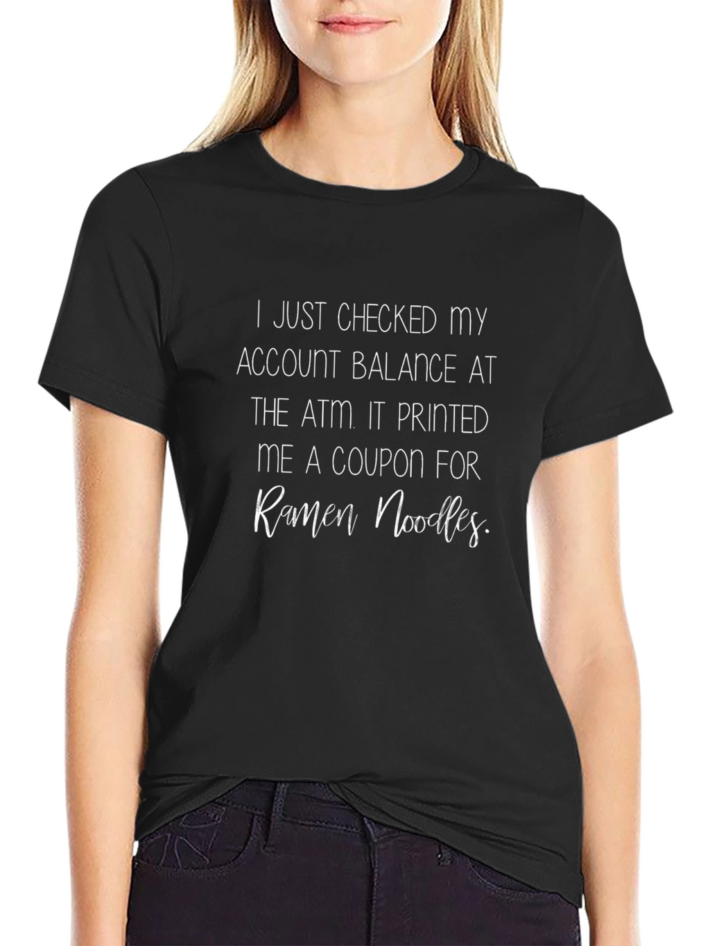 Ramen Noodles Coupon T-Shirt - Funny ATM Balance Tee