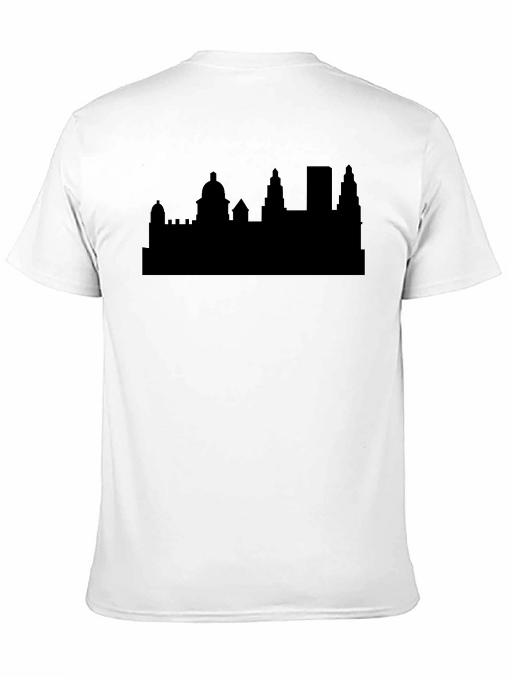 Black Skyline Graphic Tee | Cityscape Silhouette T-Shirt
