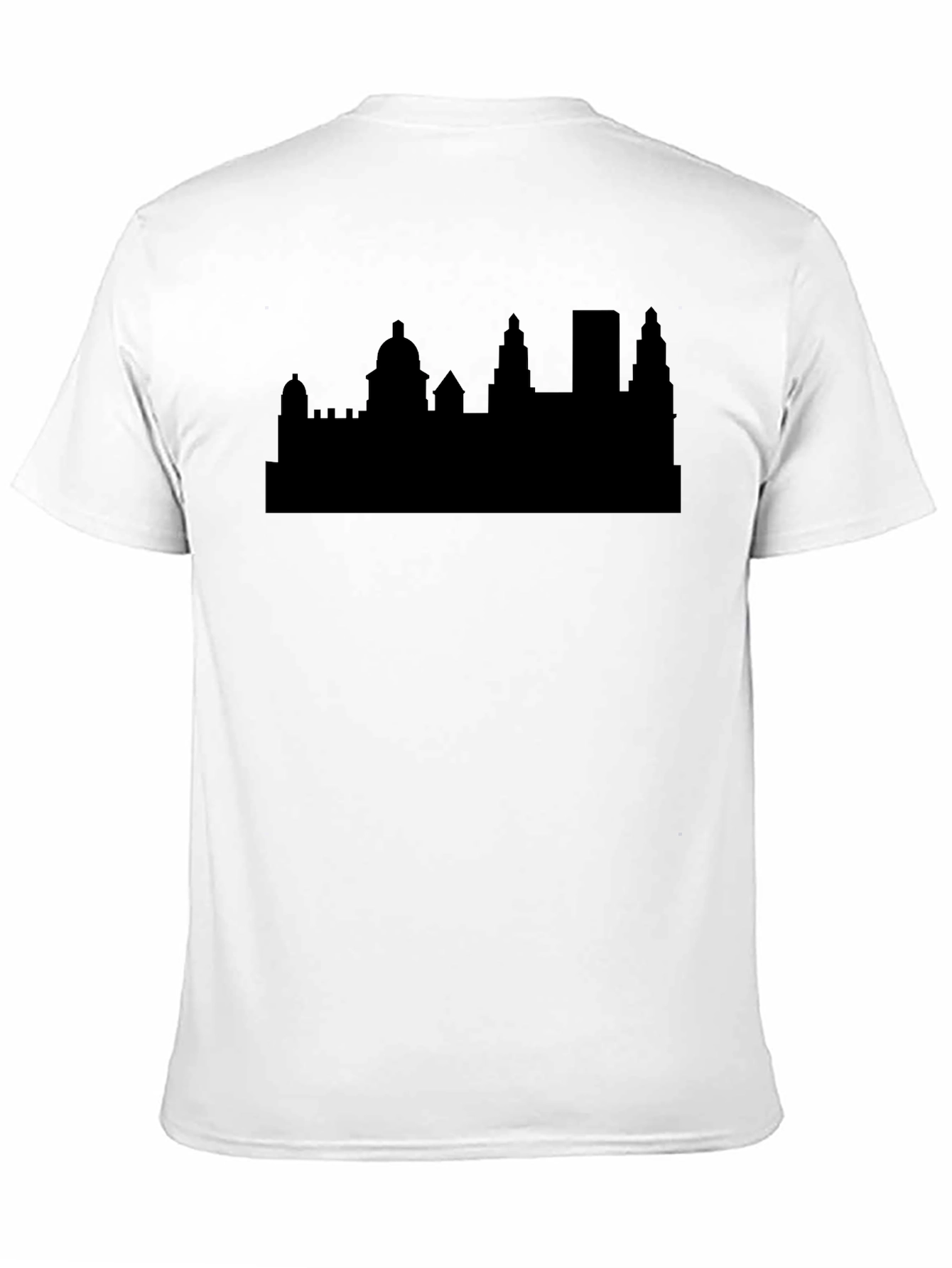 Black Skyline Graphic Tee | Cityscape Silhouette T-Shirt