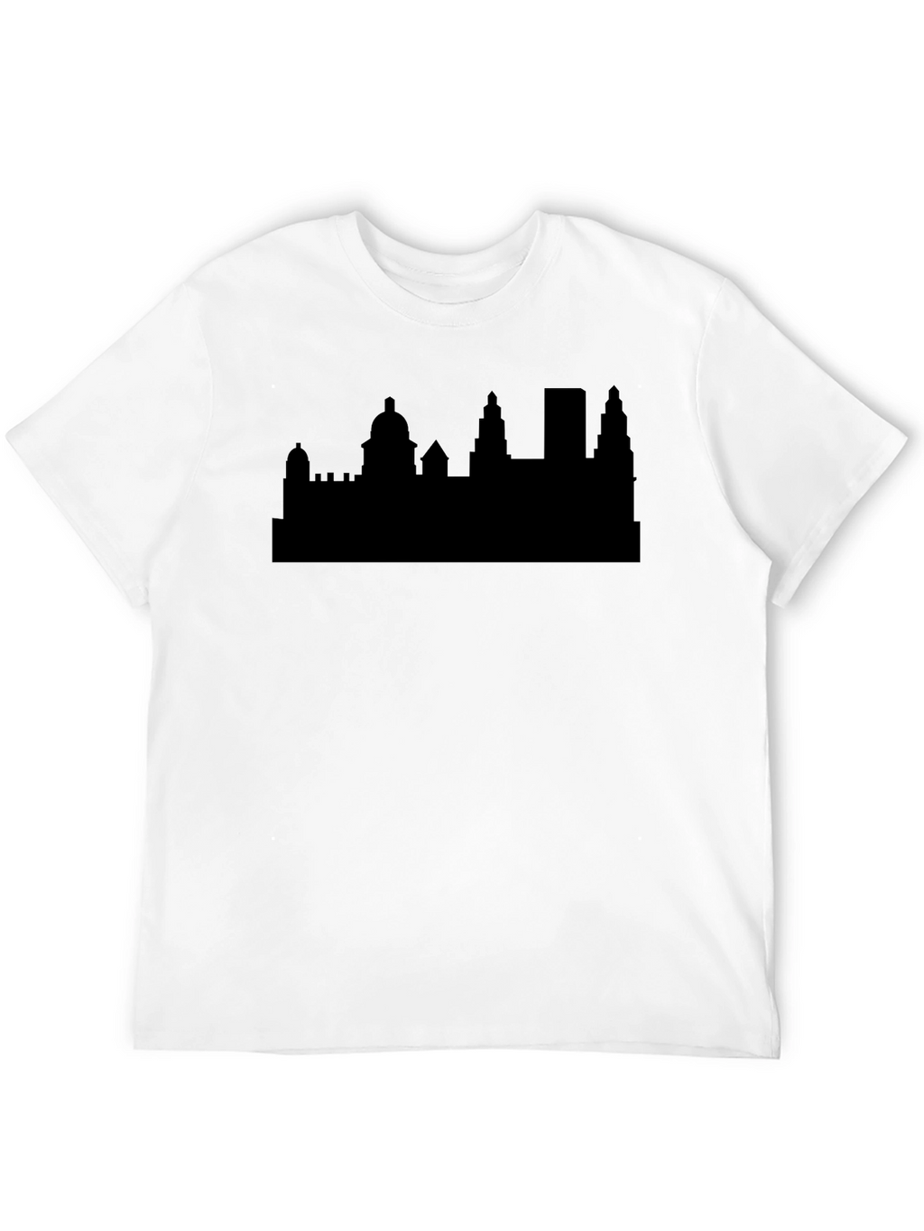 Black Skyline Graphic Tee | Cityscape Silhouette T-Shirt