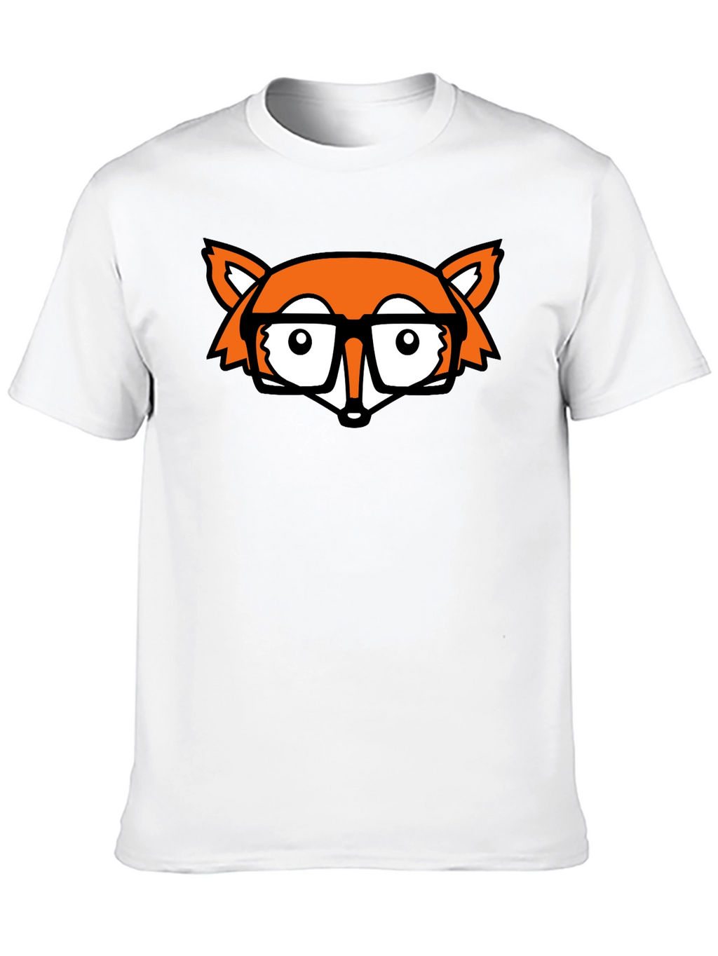 Fox Nerd Black T-Shirt - Geeky Style