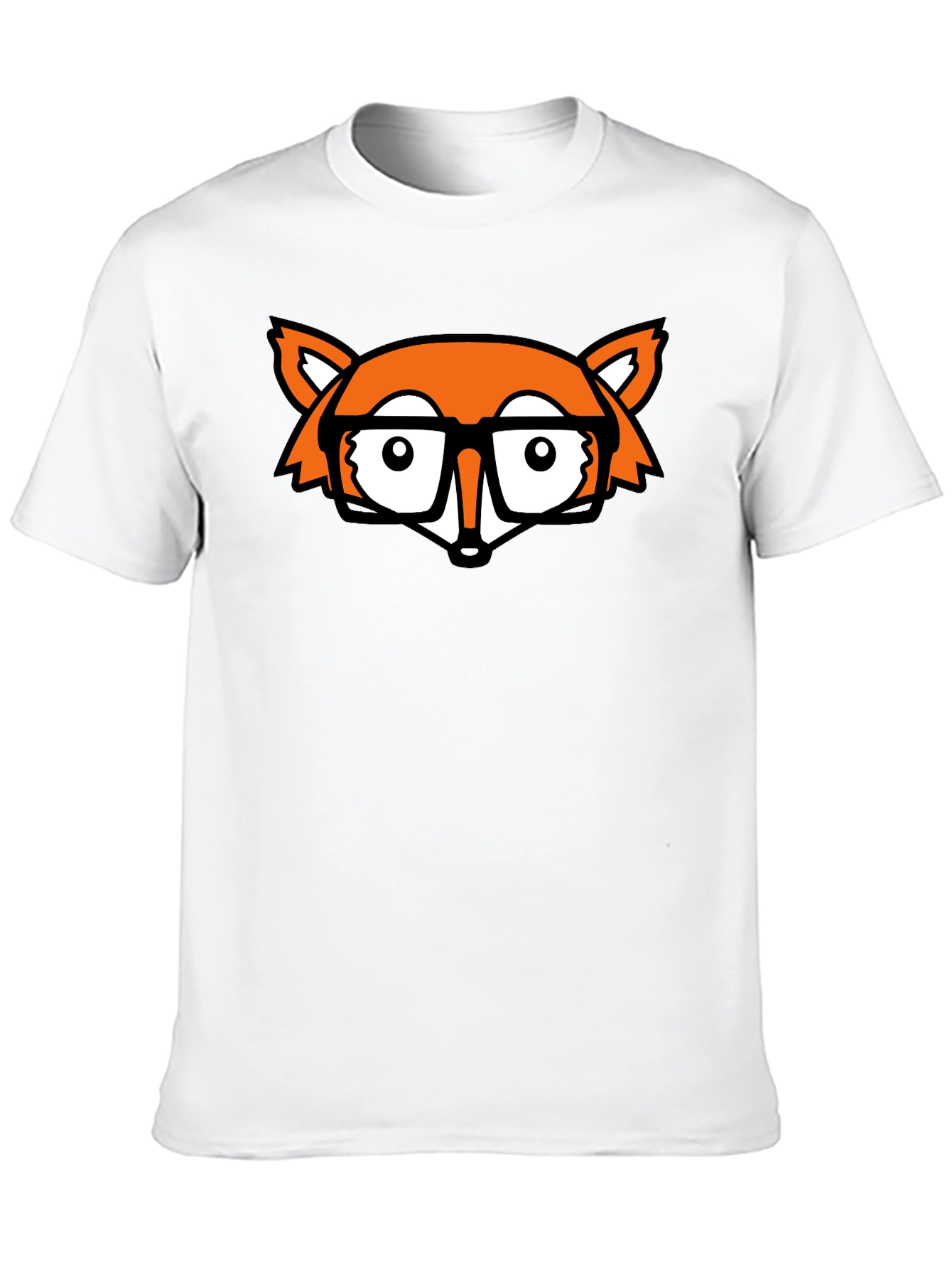 Fox Nerd Black T-Shirt - Geeky Style