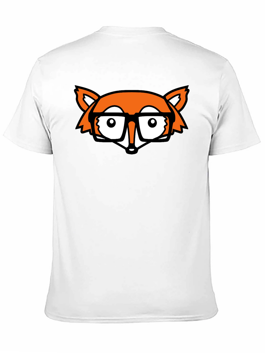 Fox Nerd Black T-Shirt - Geeky Style