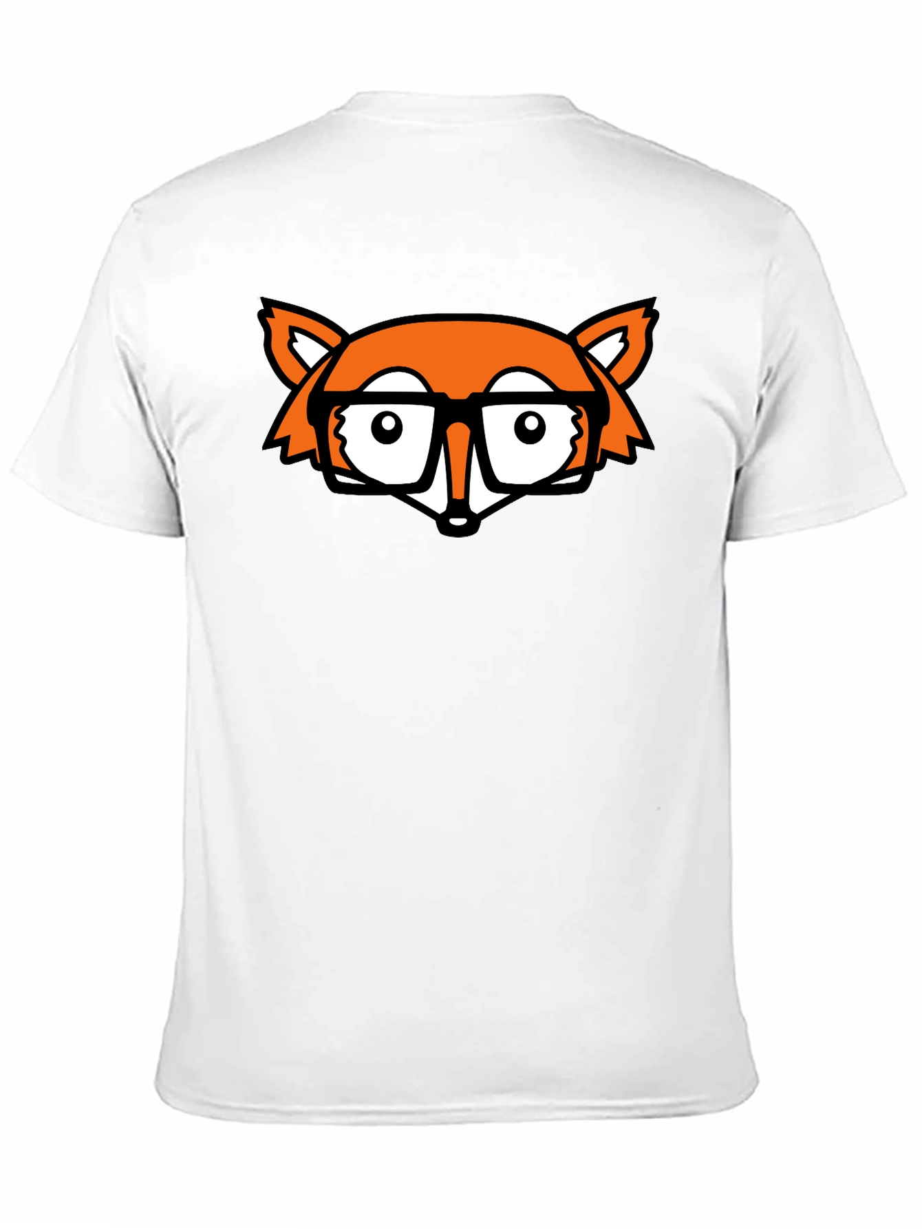 Fox Nerd Black T-Shirt - Geeky Style
