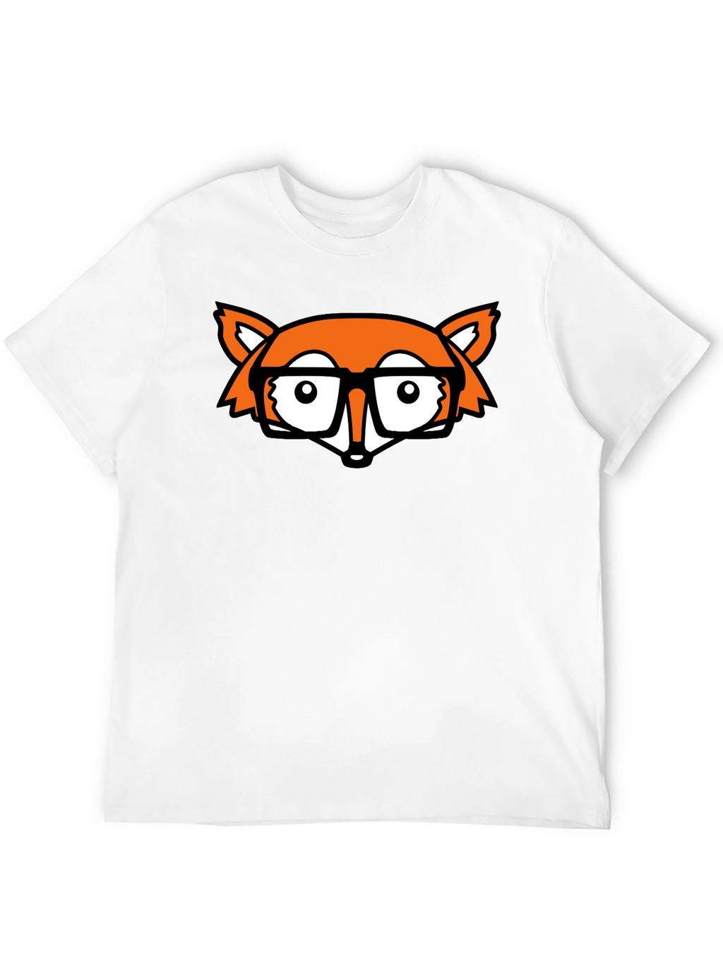 Fox Nerd Black T-Shirt - Geeky Style