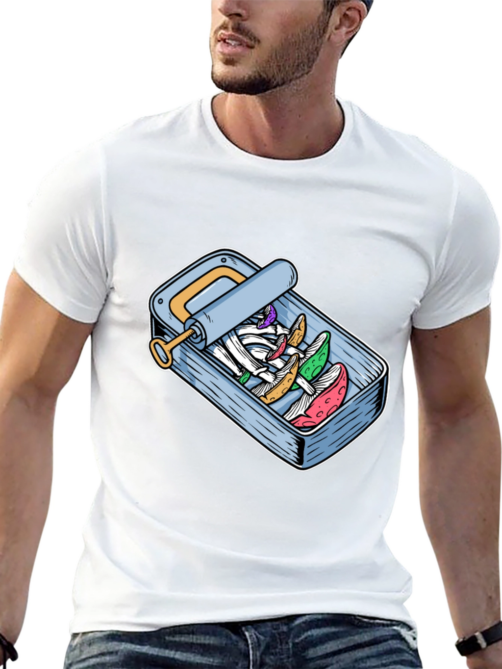 Mushroom Sardine T-Shirt - Unique Graphic Tee