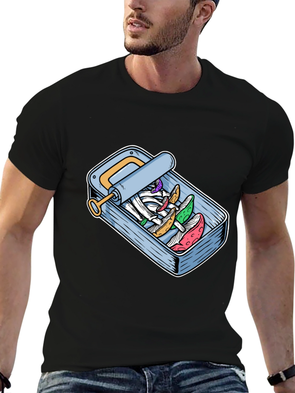 Mushroom Sardine T-Shirt - Unique Graphic Tee