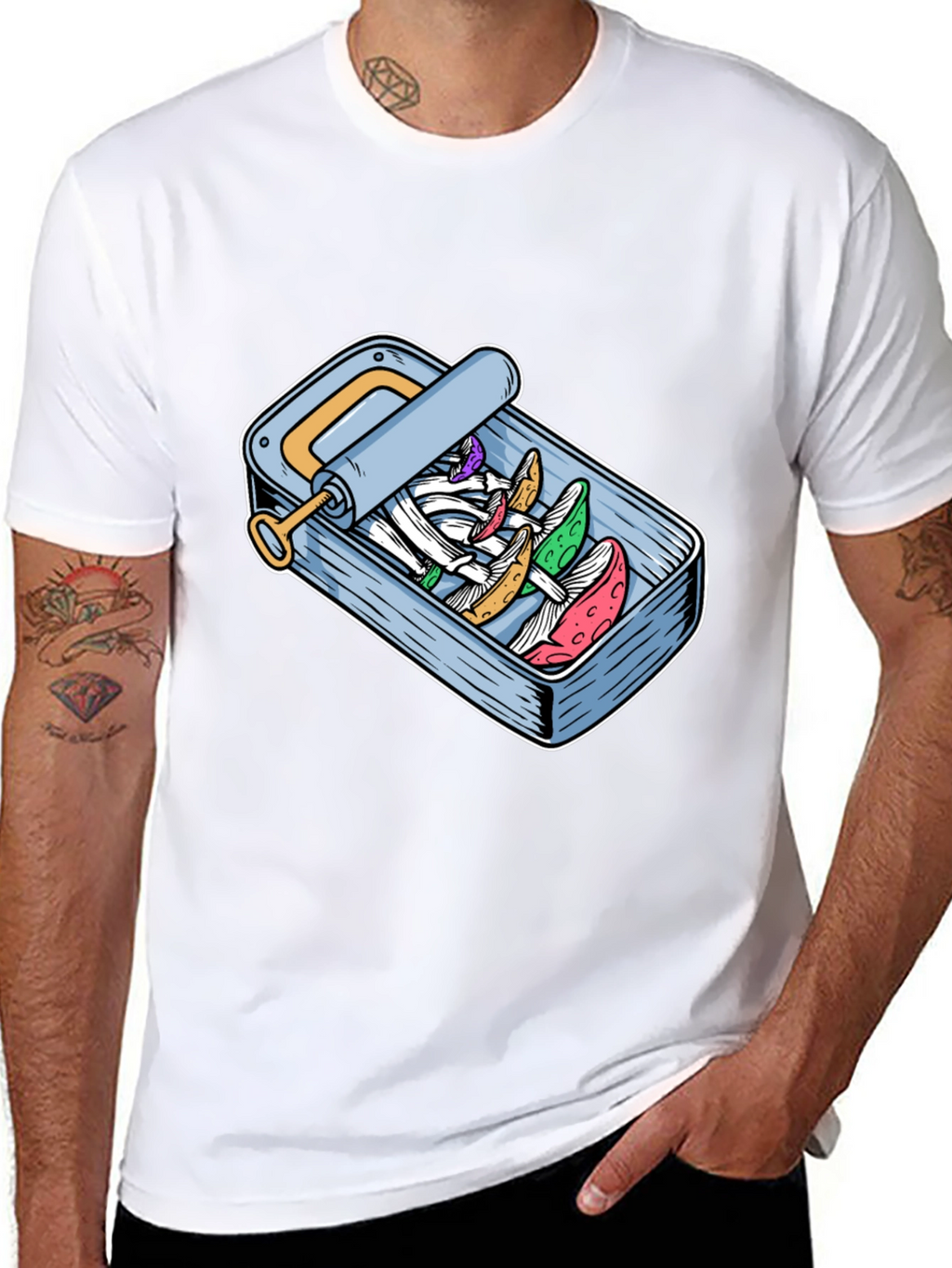 Mushroom Sardine T-Shirt - Unique Graphic Tee