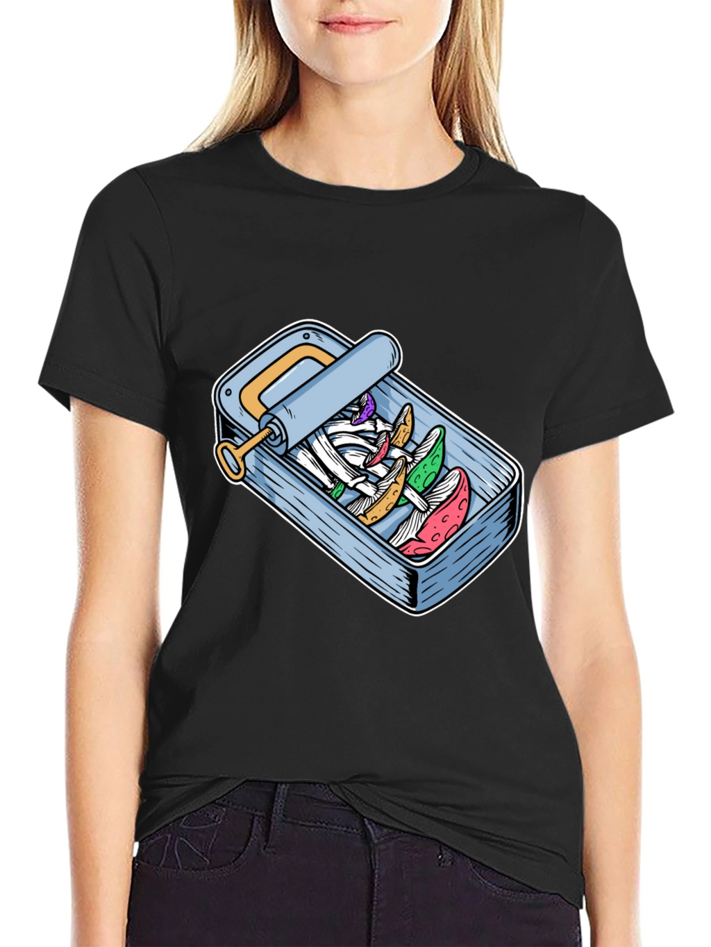 Mushroom Sardine T-Shirt - Unique Graphic Tee