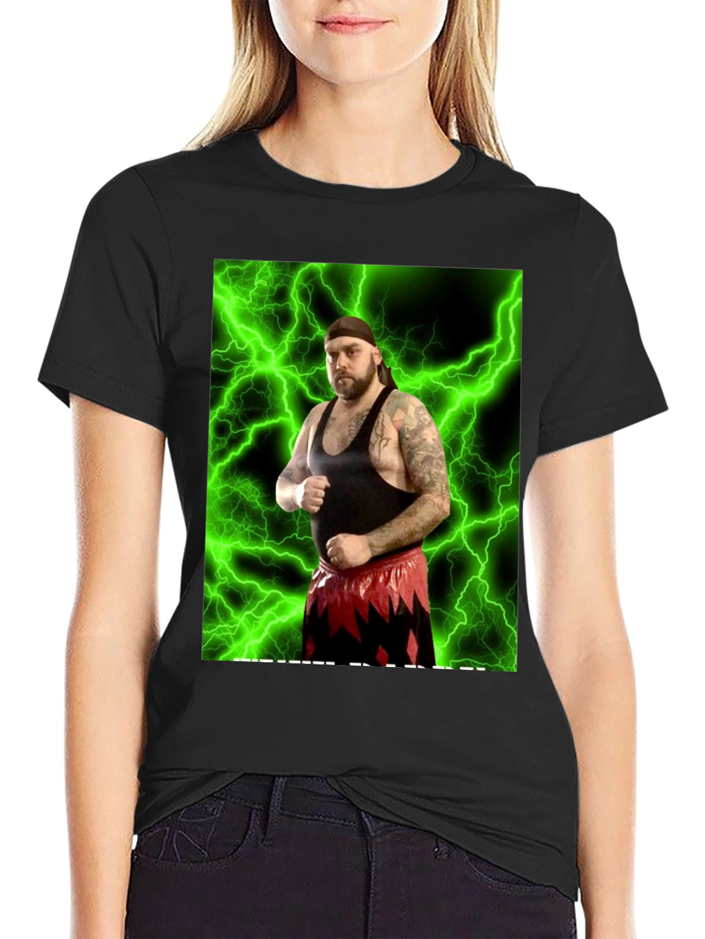 Wrestler Graphic Black T-Shirt