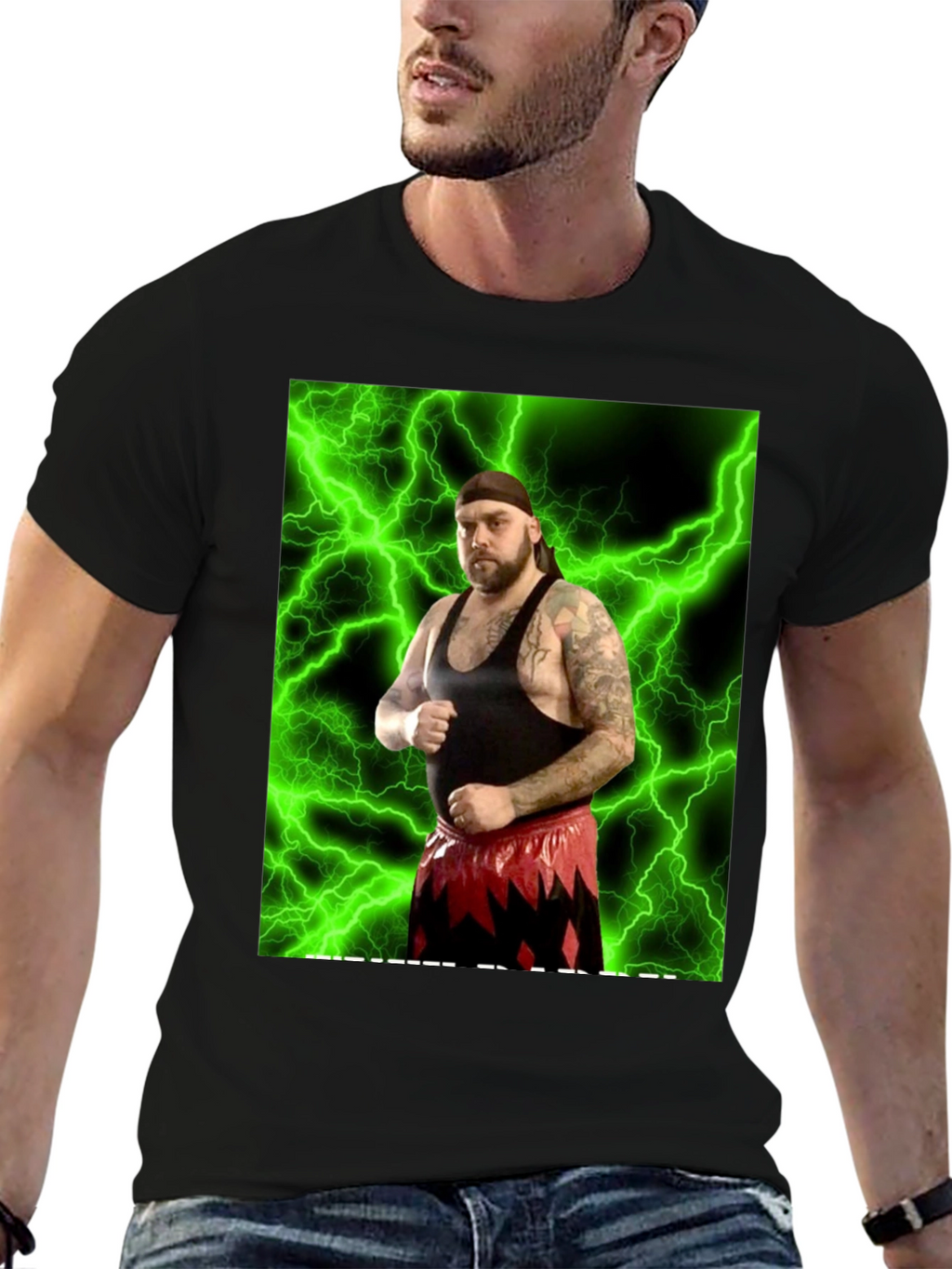 Wrestler Graphic Black T-Shirt