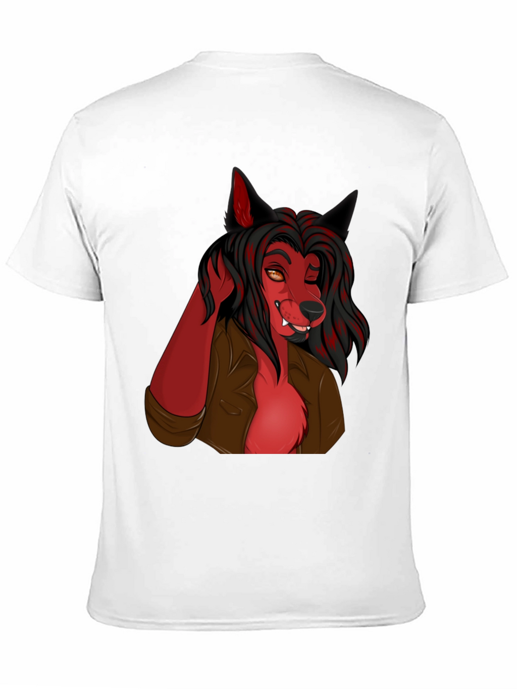 Wolf Character Graphic Black T-Shirt