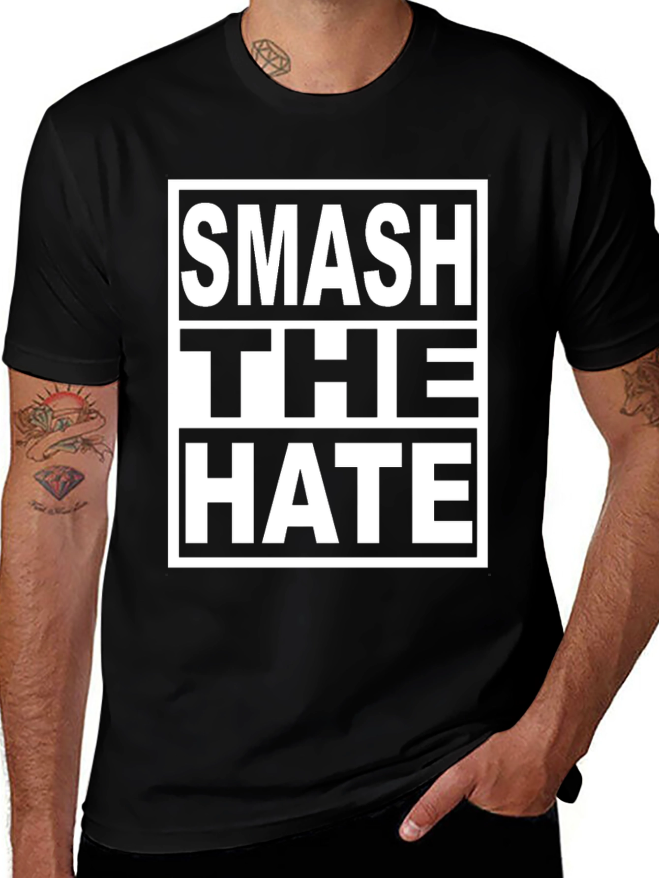 Smash The Hate Graphic Tee - Black