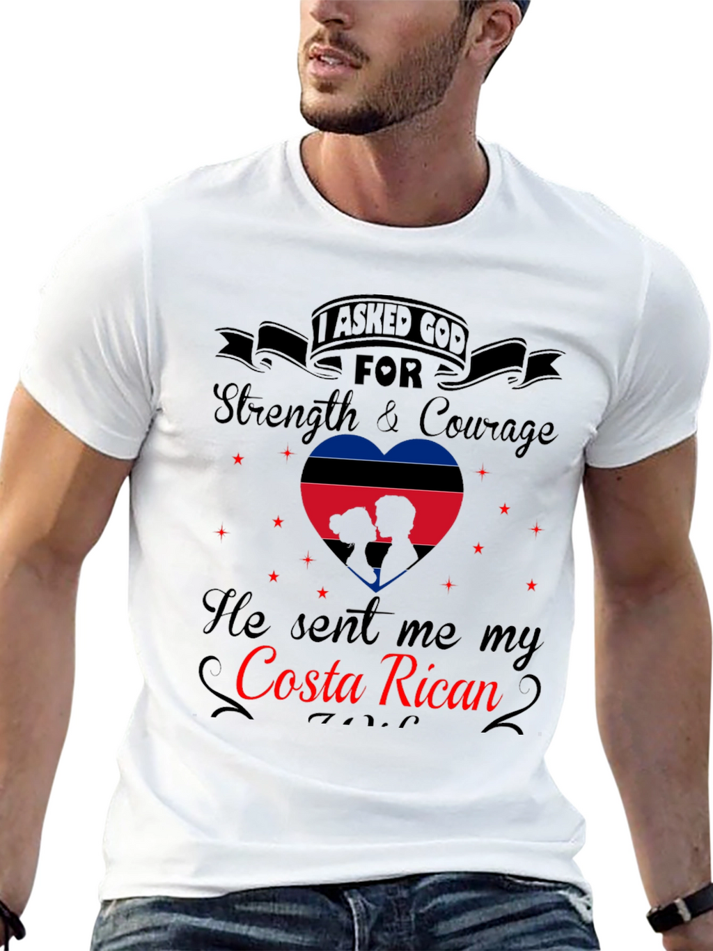 Costa Rican Love Black T-Shirt