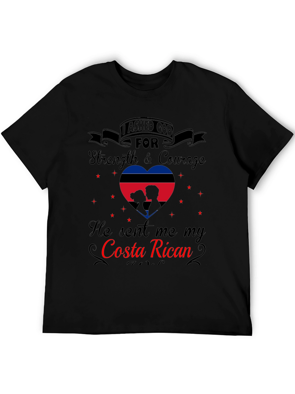 Costa Rican Love Black T-Shirt