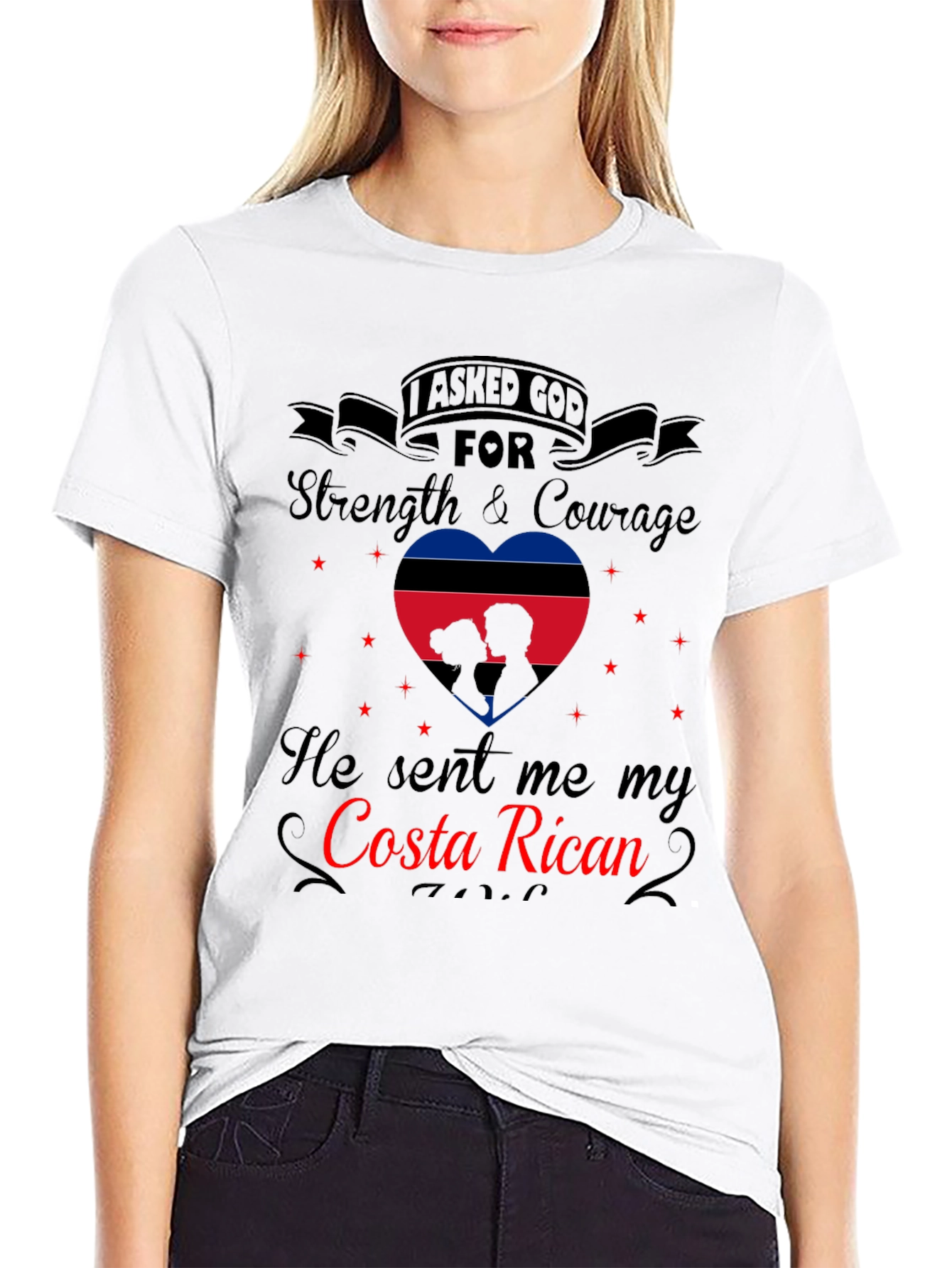 Costa Rican Love Black T-Shirt